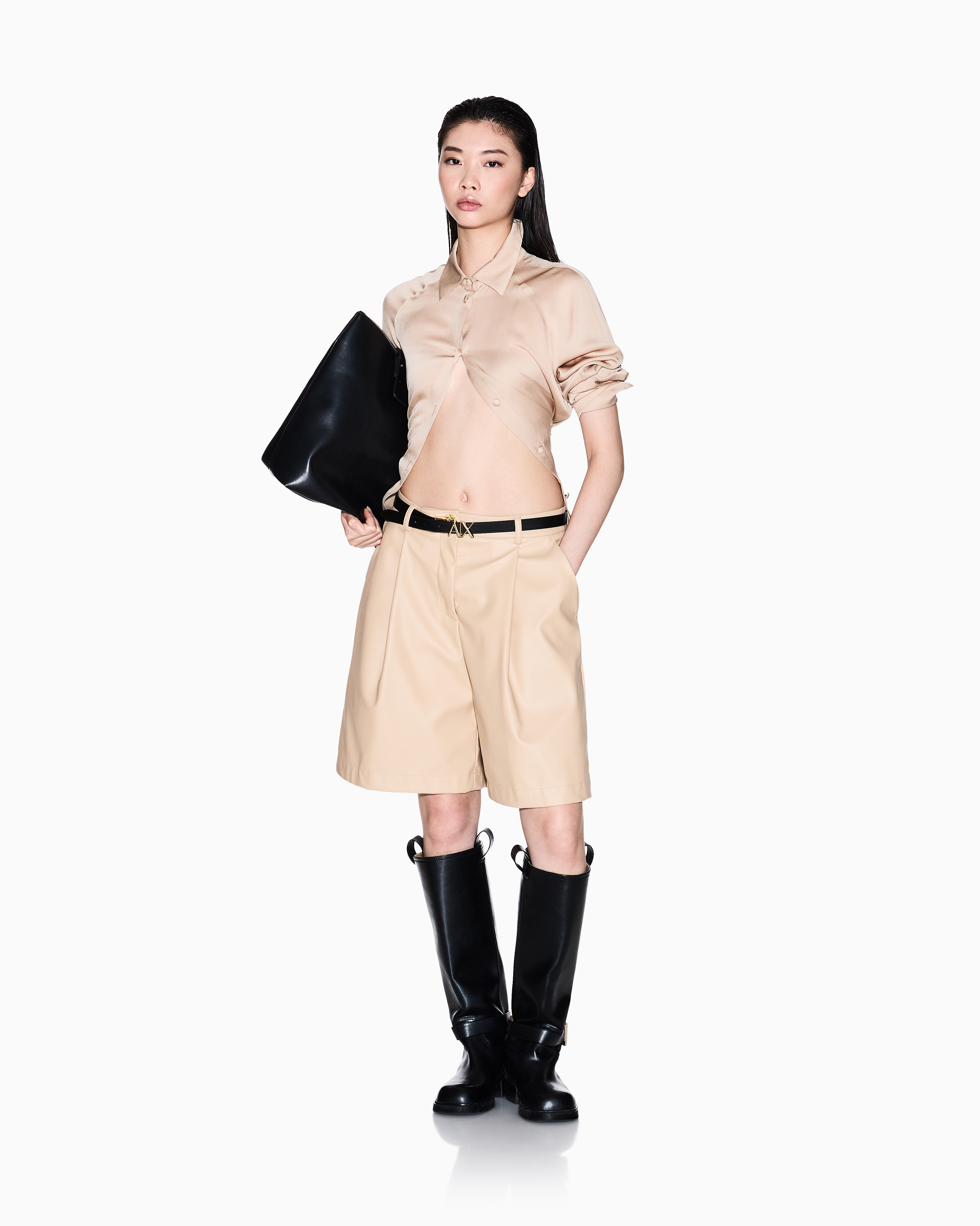 Armani Exchange Casual Shirts In Neutral