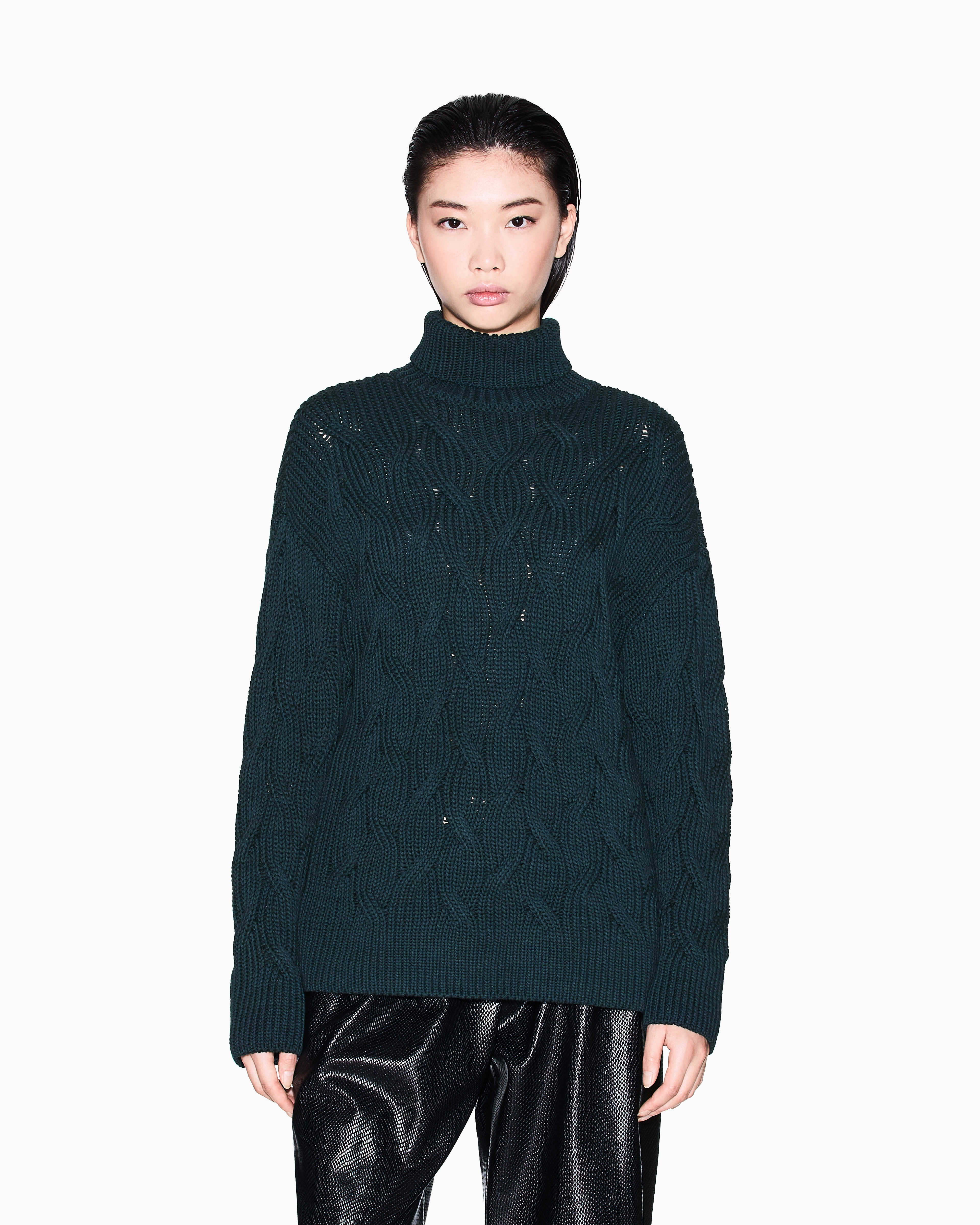 Armani Exchange - Turtlenecks, Woman, Green, Size: S