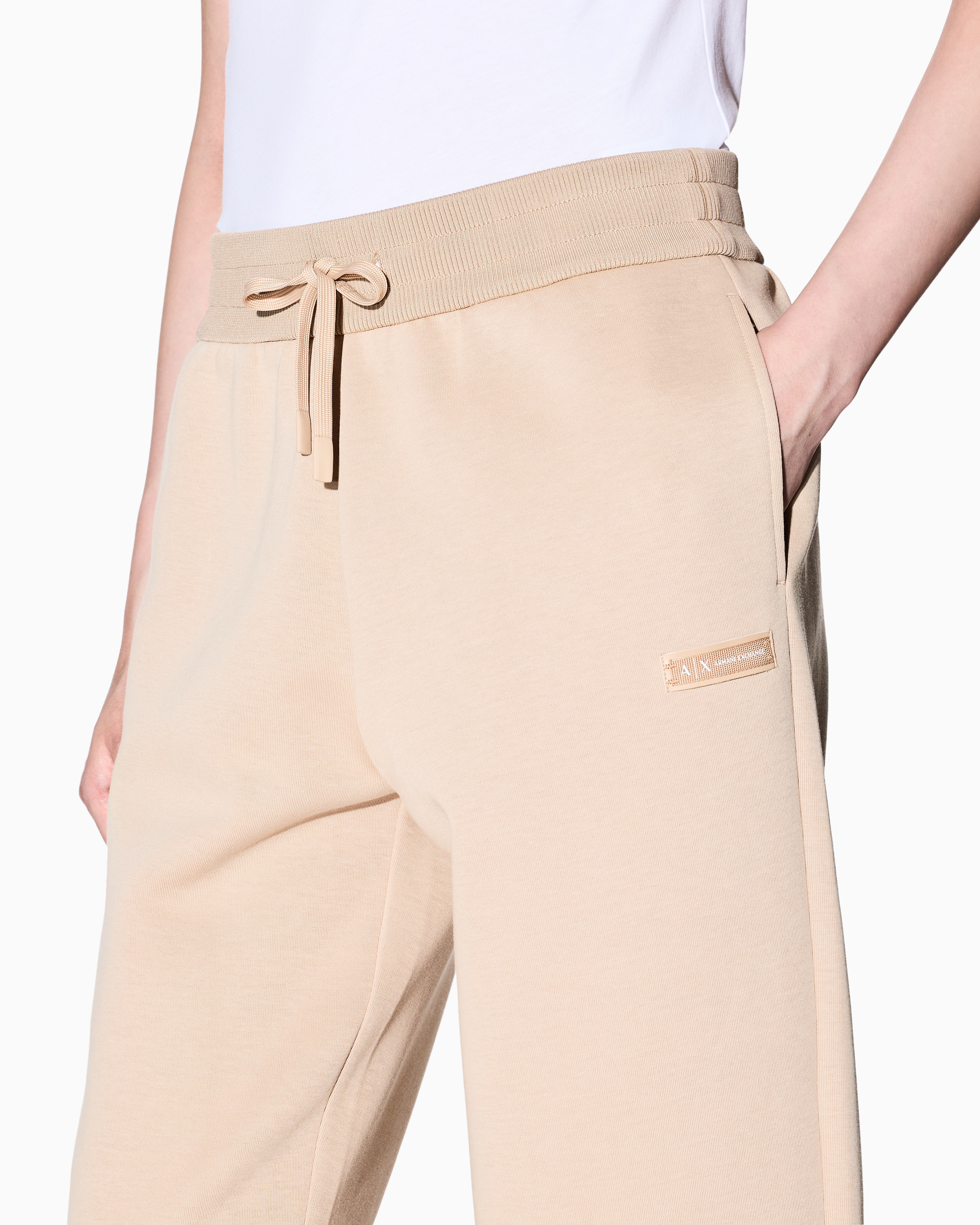 Armani Exchange - Sweatpants, Woman, Camel, Size: