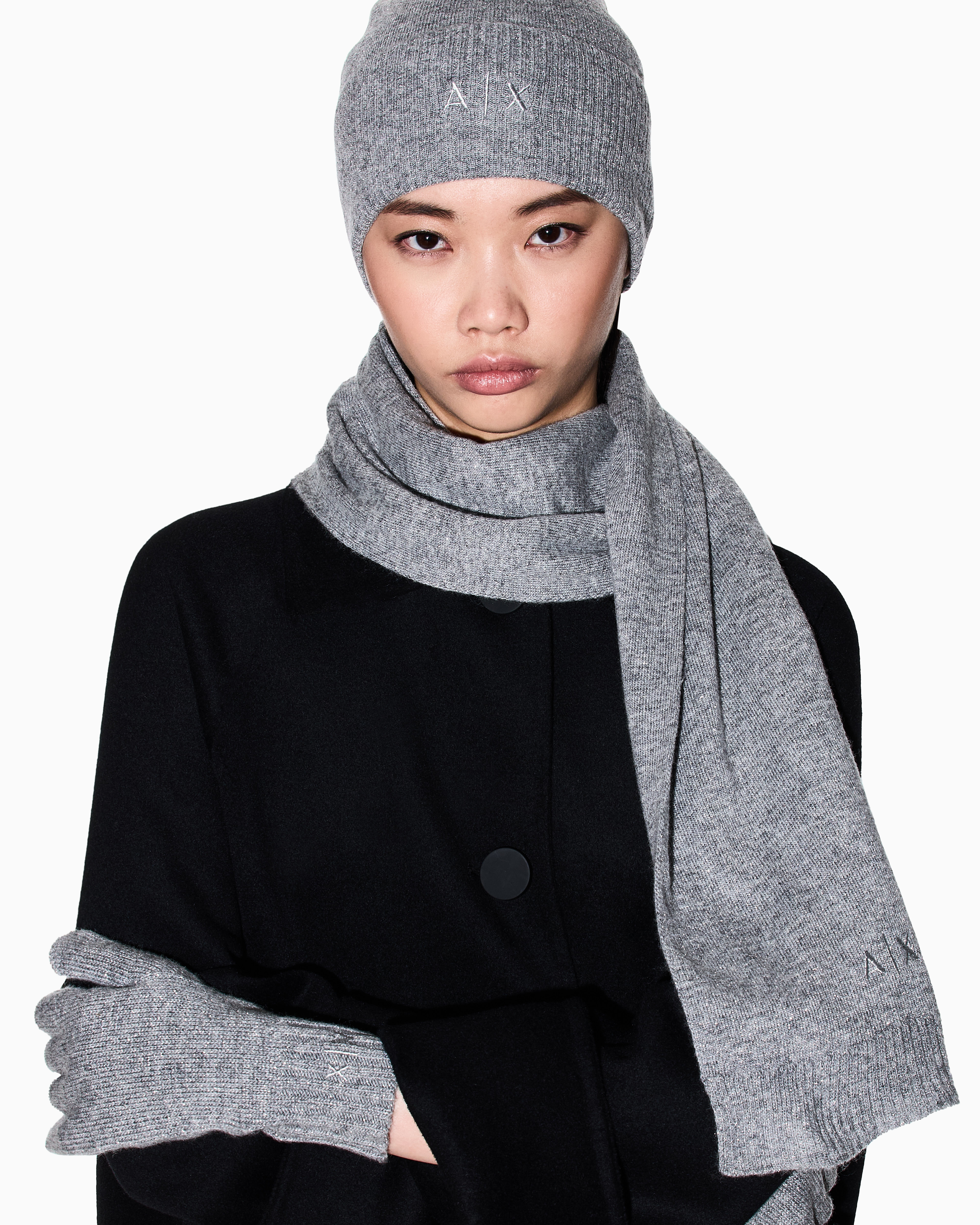 Armani Exchange - Scarves, Woman, Silver, Size: TU