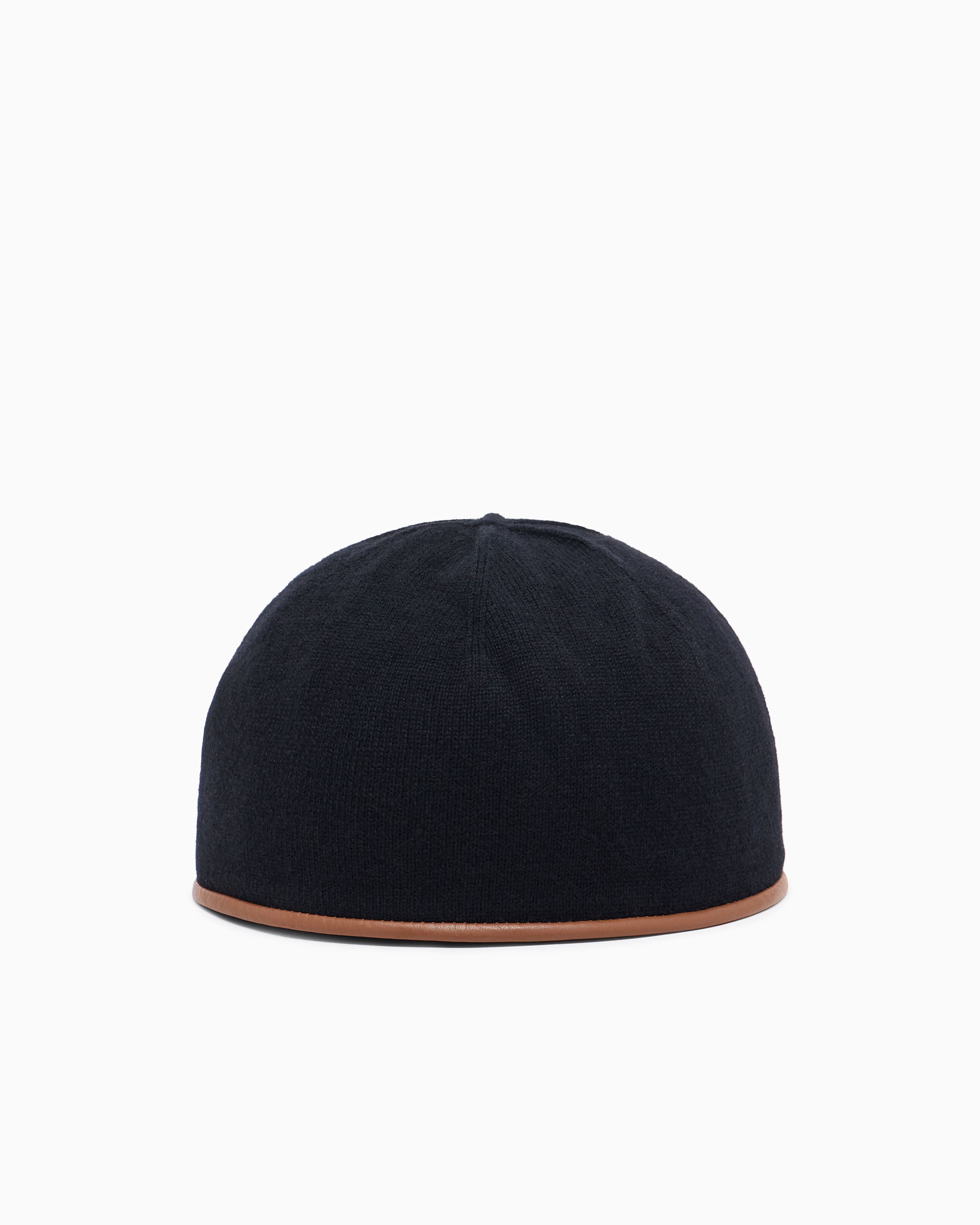 Giorgio Armani Chapeau Cagoule En Laine Vierge Et Cachemire In Black