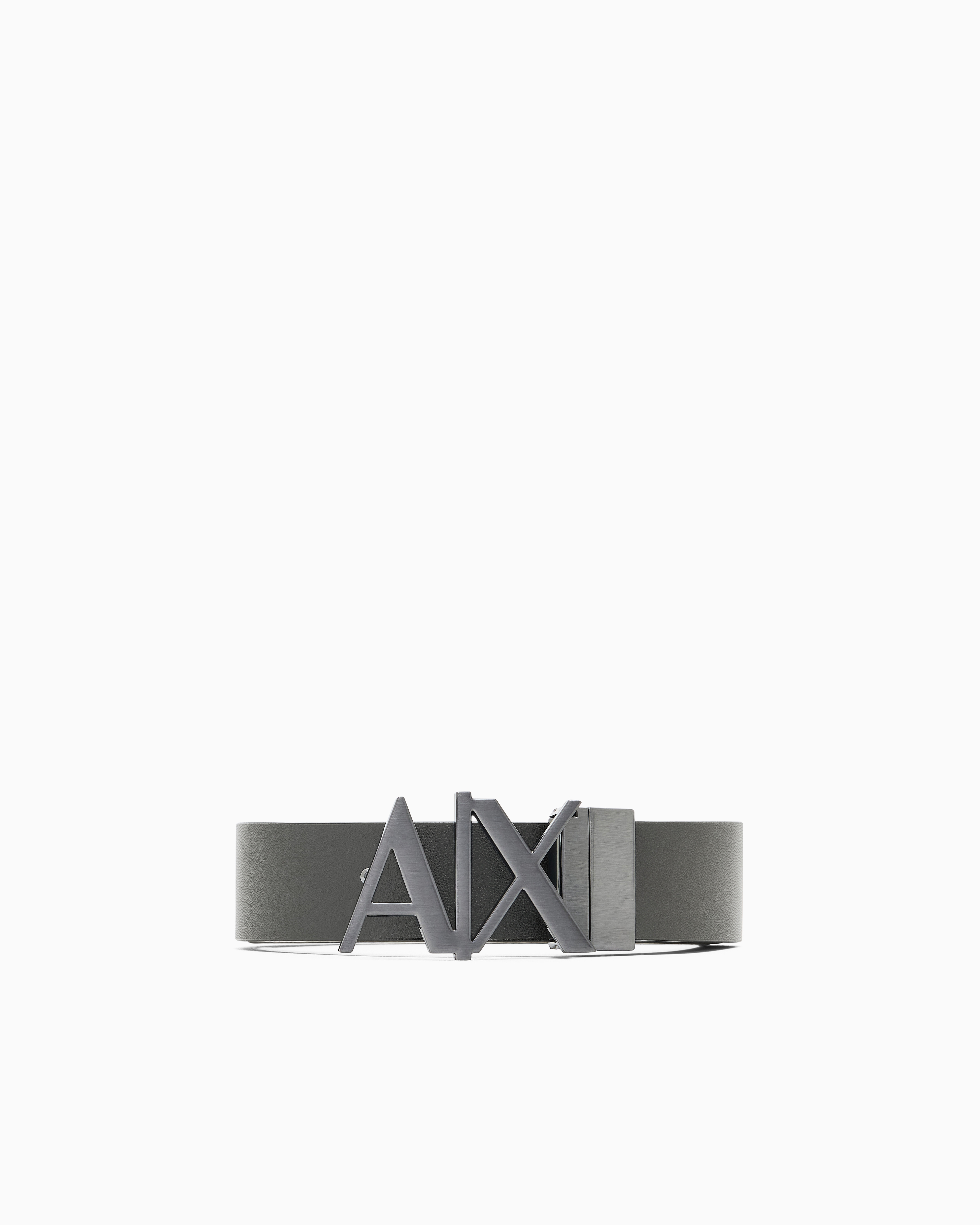 Armani Exchange - Double-sided leather belt, Man, Green, Size: 32