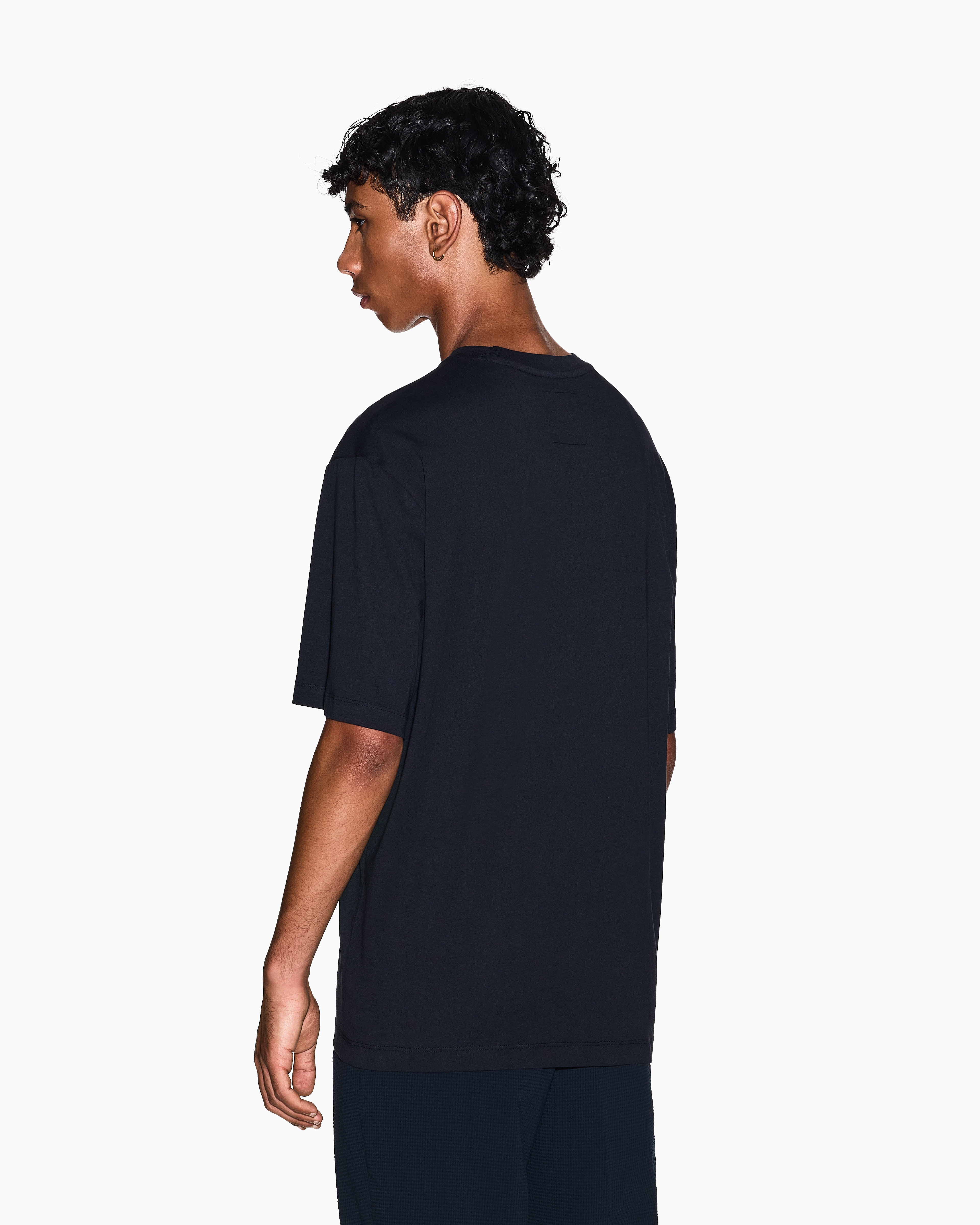 Regular fit T-shirt with embroidered logo | Armani Exchange