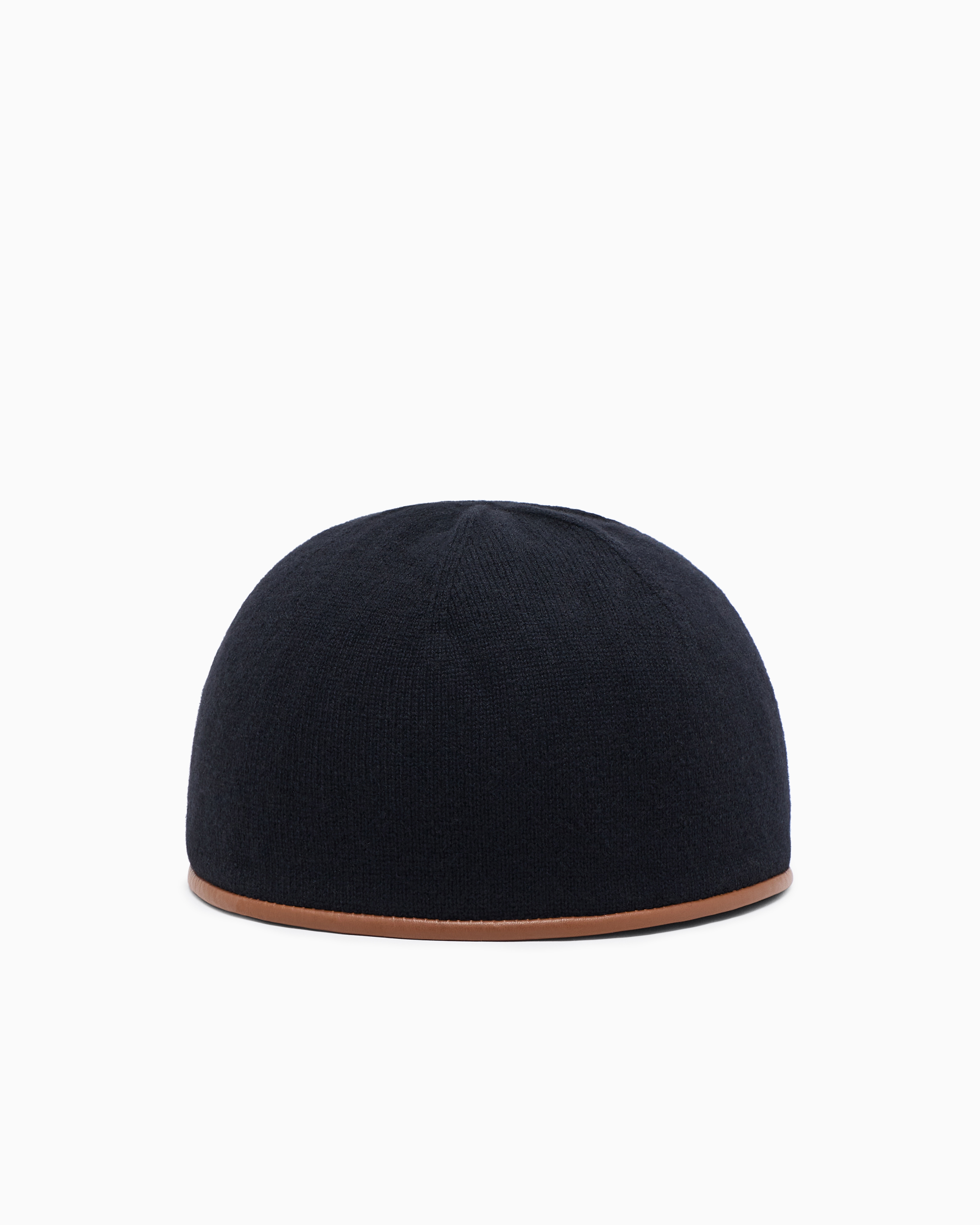 Giorgio Armani Chapeau Cagoule En Laine Vierge Et Cachemire In Black