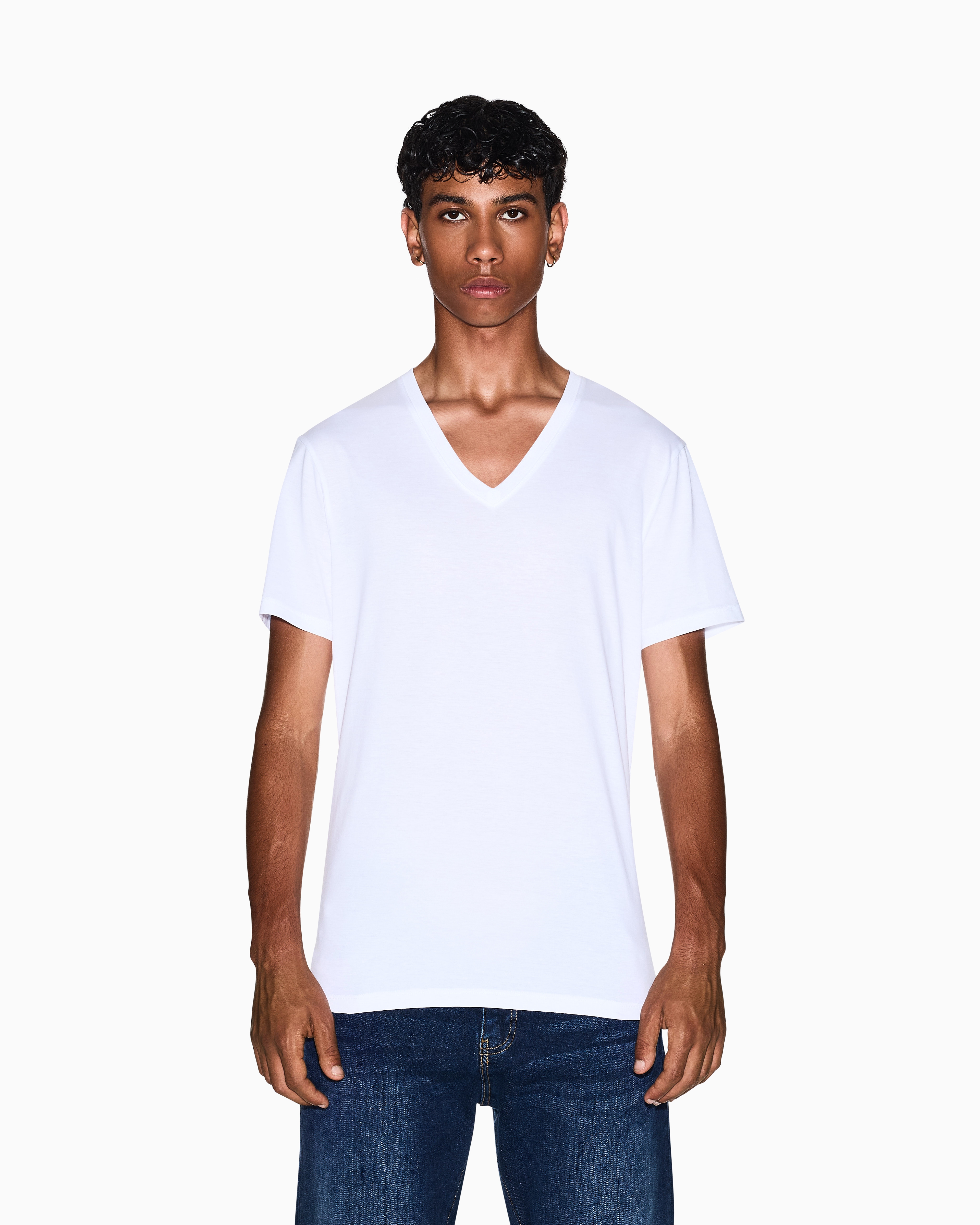 ARMANI JEANS VネックサマーセーターXL ARMANI JEANS - 【ARMANI JEANS】イタリア製Vネックセーター紺