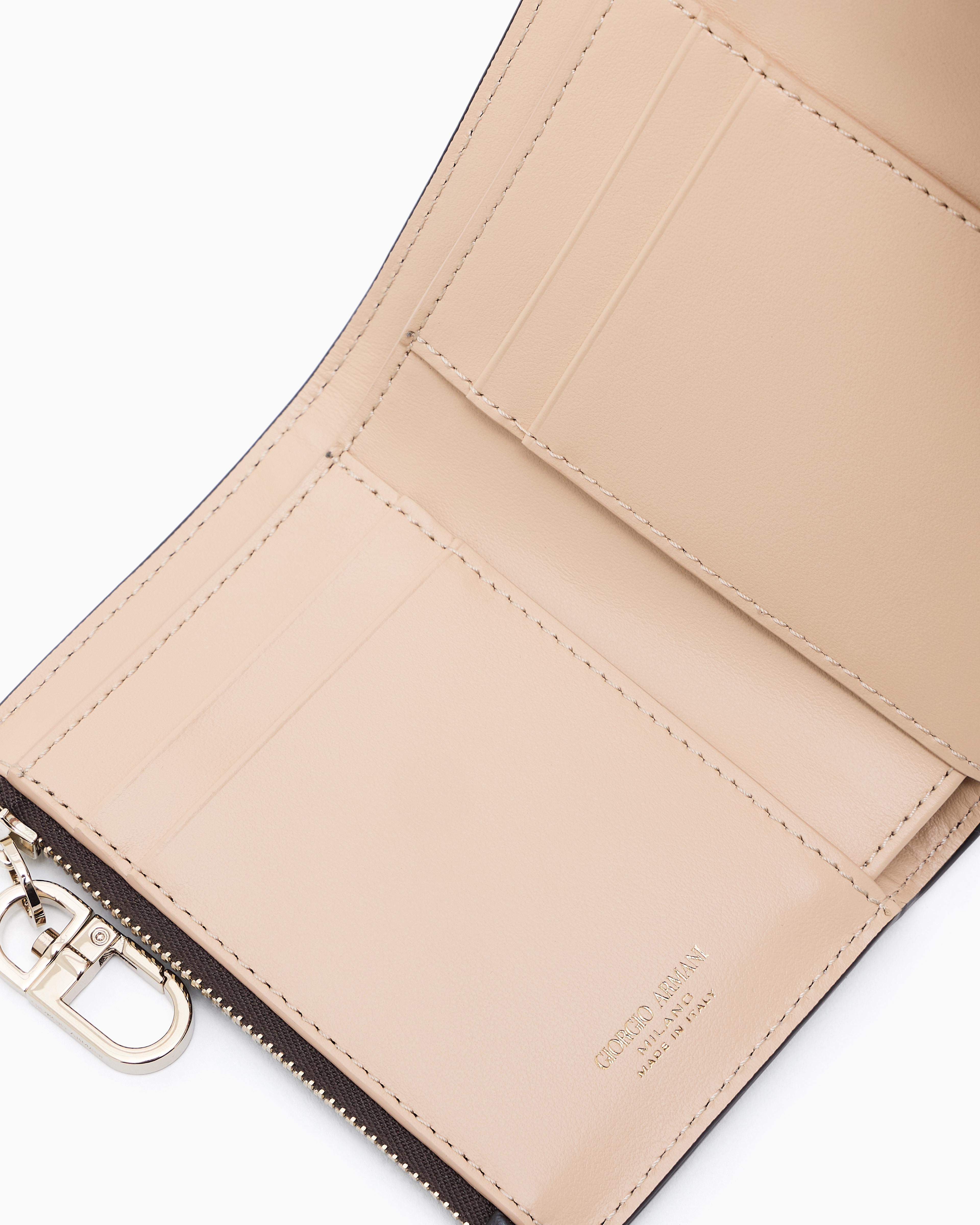 【GIORGIO ARMANI】レディース ペブルレザー三つ折り財布 undefined