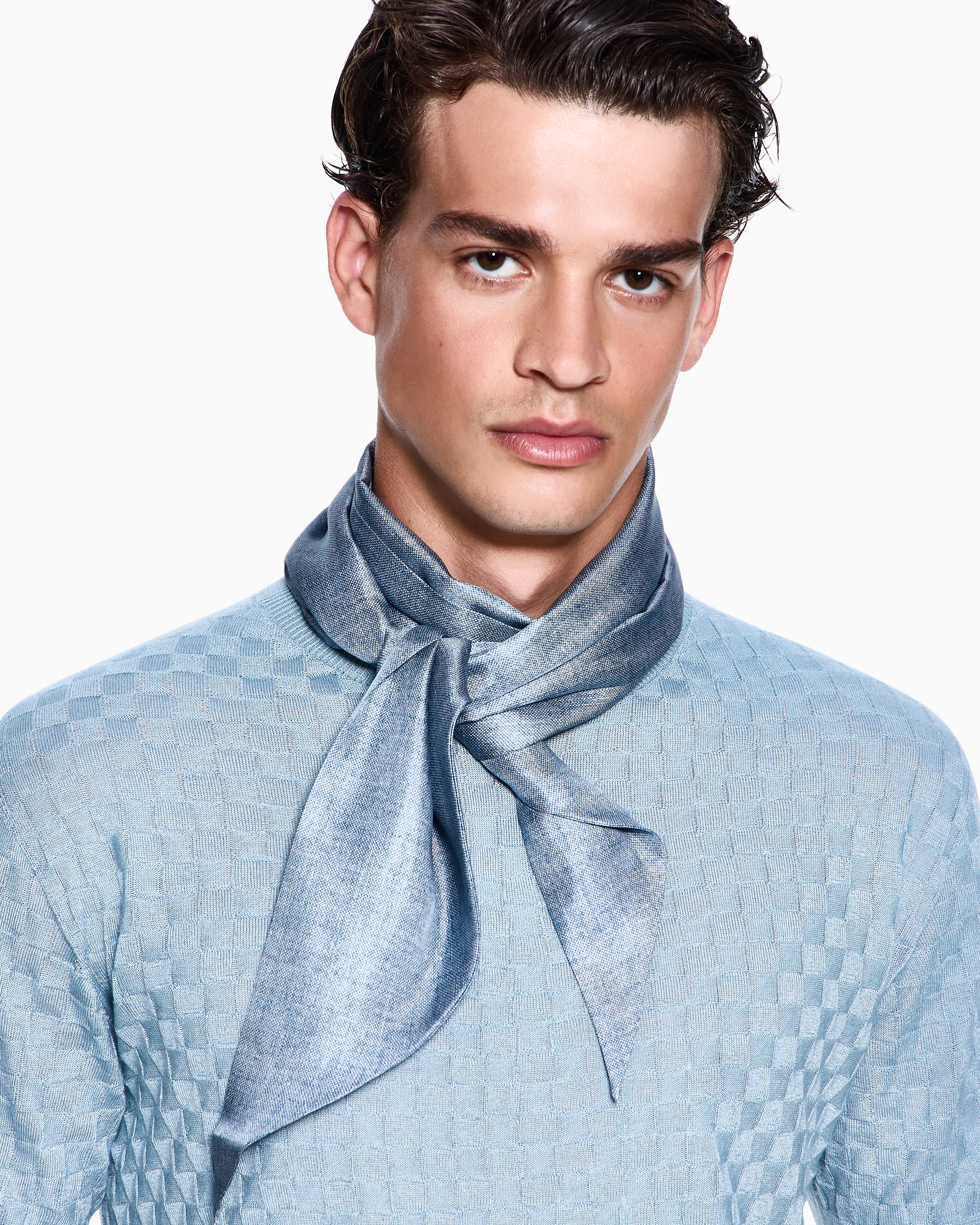 Silk scarf with a faded effect | Giorgio Armani
