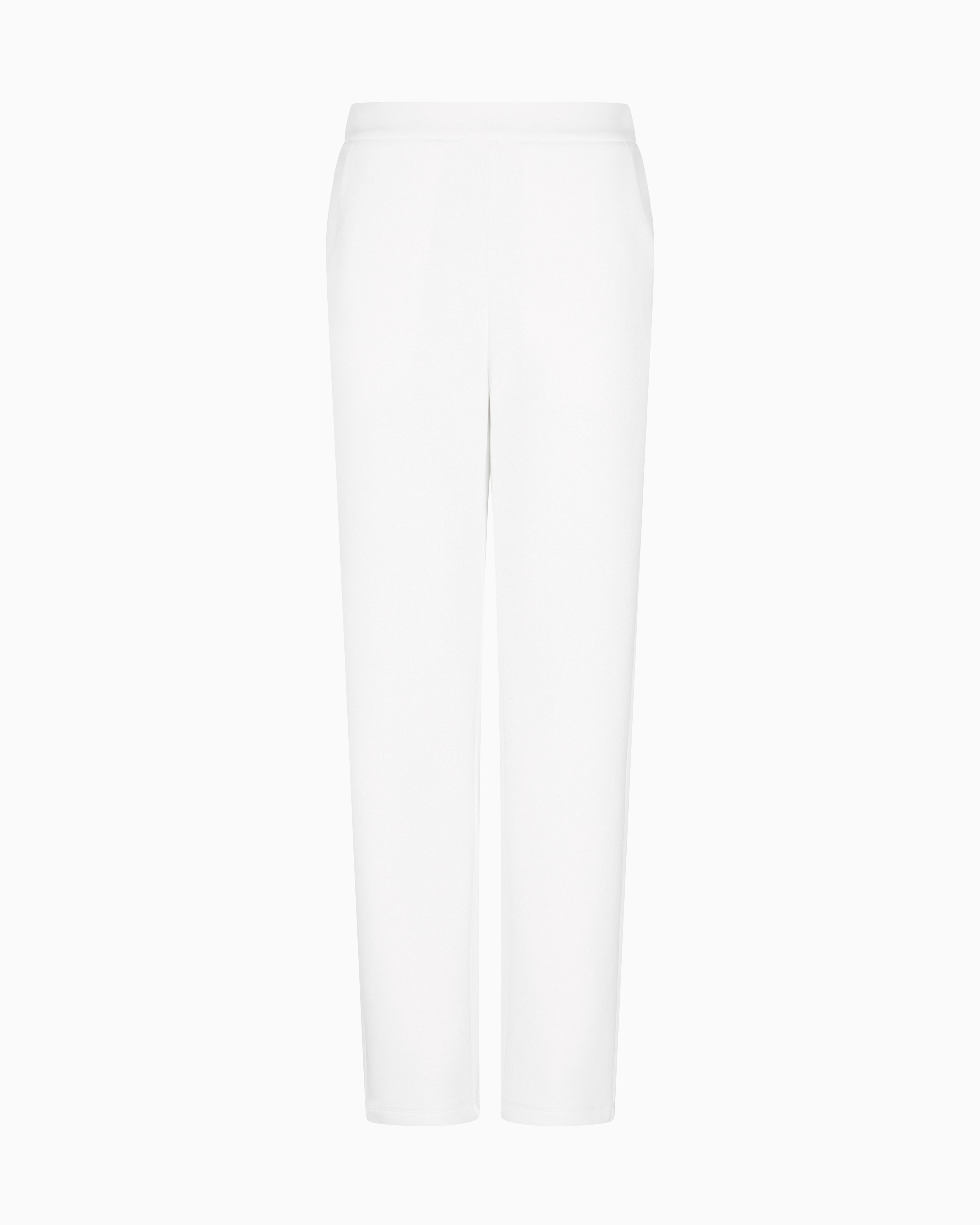 Emporio Armani - ASV Valentine’s Day capsule collection double-jersey trousers, Woman, White, Size: