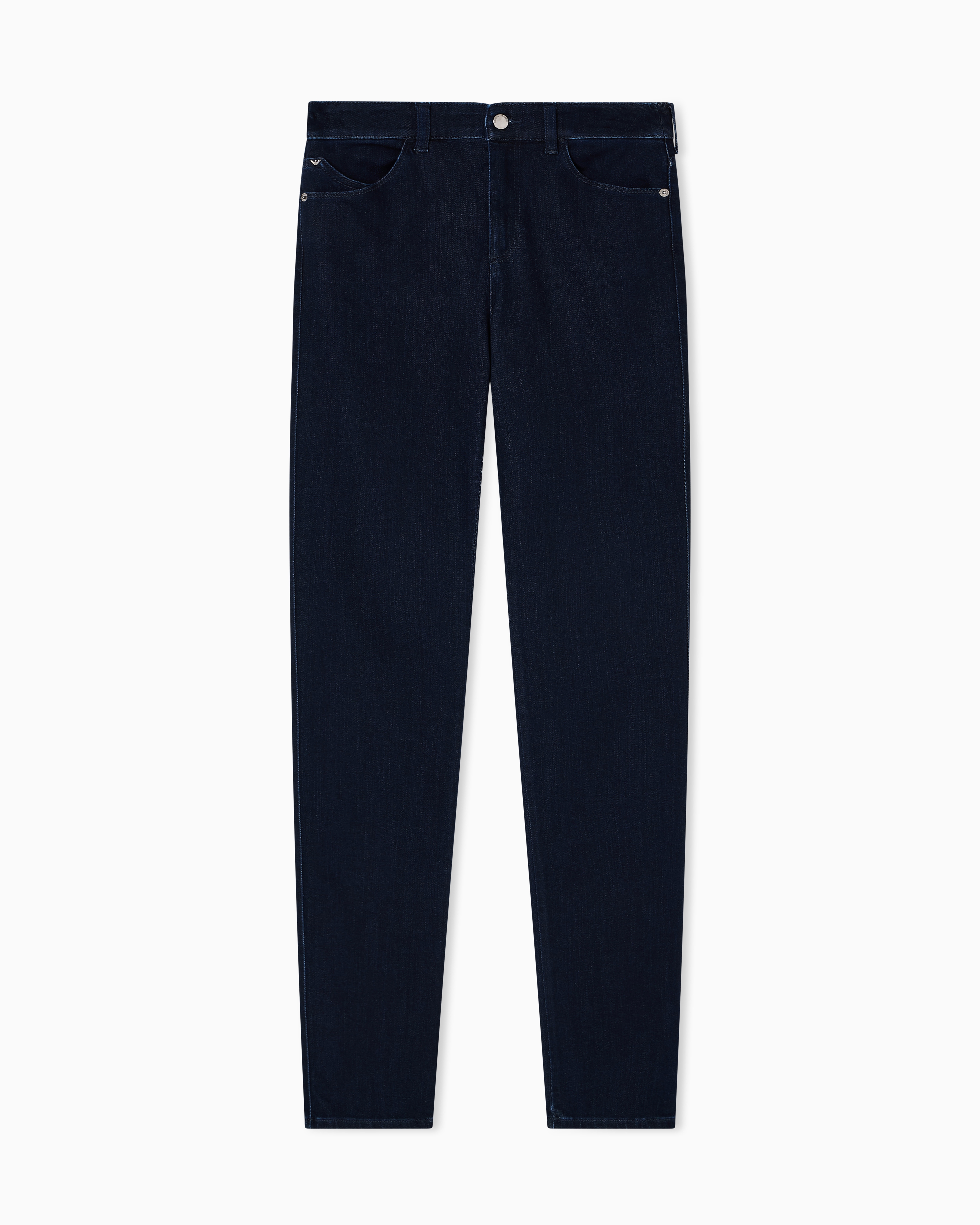 Emporio Armani - J18 High-waisted skinny leg jeans a Lyocell blend denim, Woman, Blue, Size: