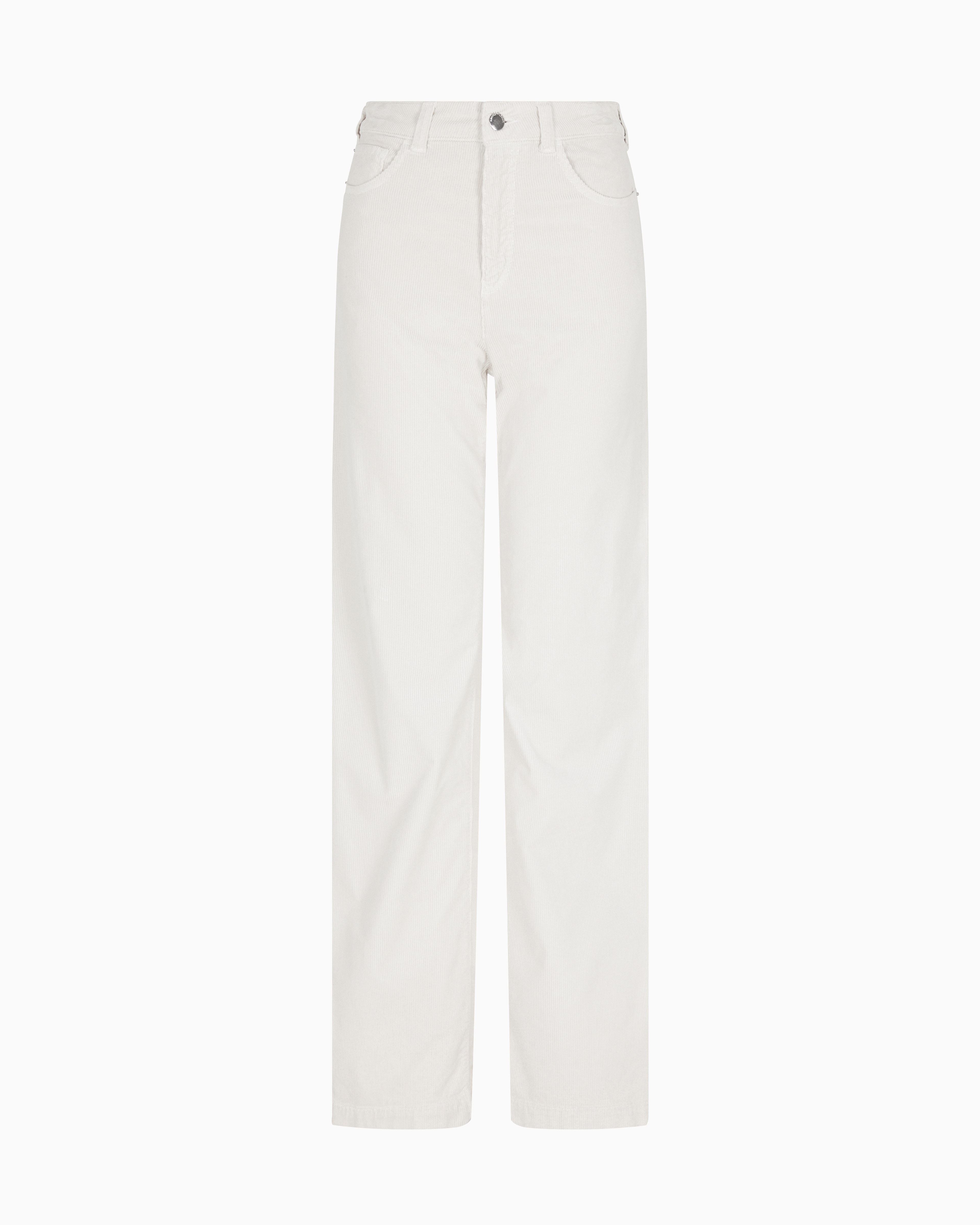 Emporio Armani - J14 regular-fit garment-dyed corduroy trousers, Woman, Beige, Size: