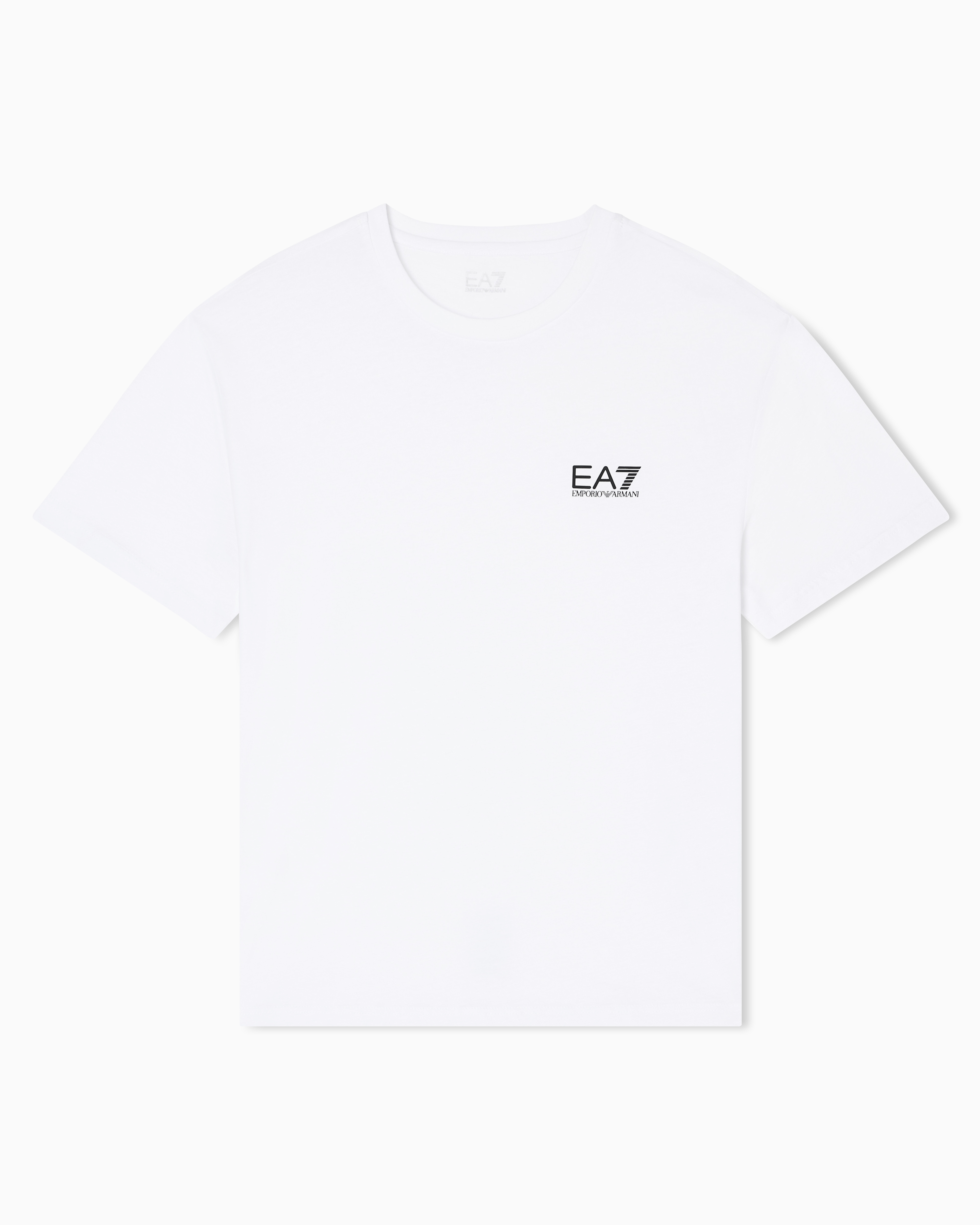 Ea7 Pima Cotton Core Identity T-shirt In White