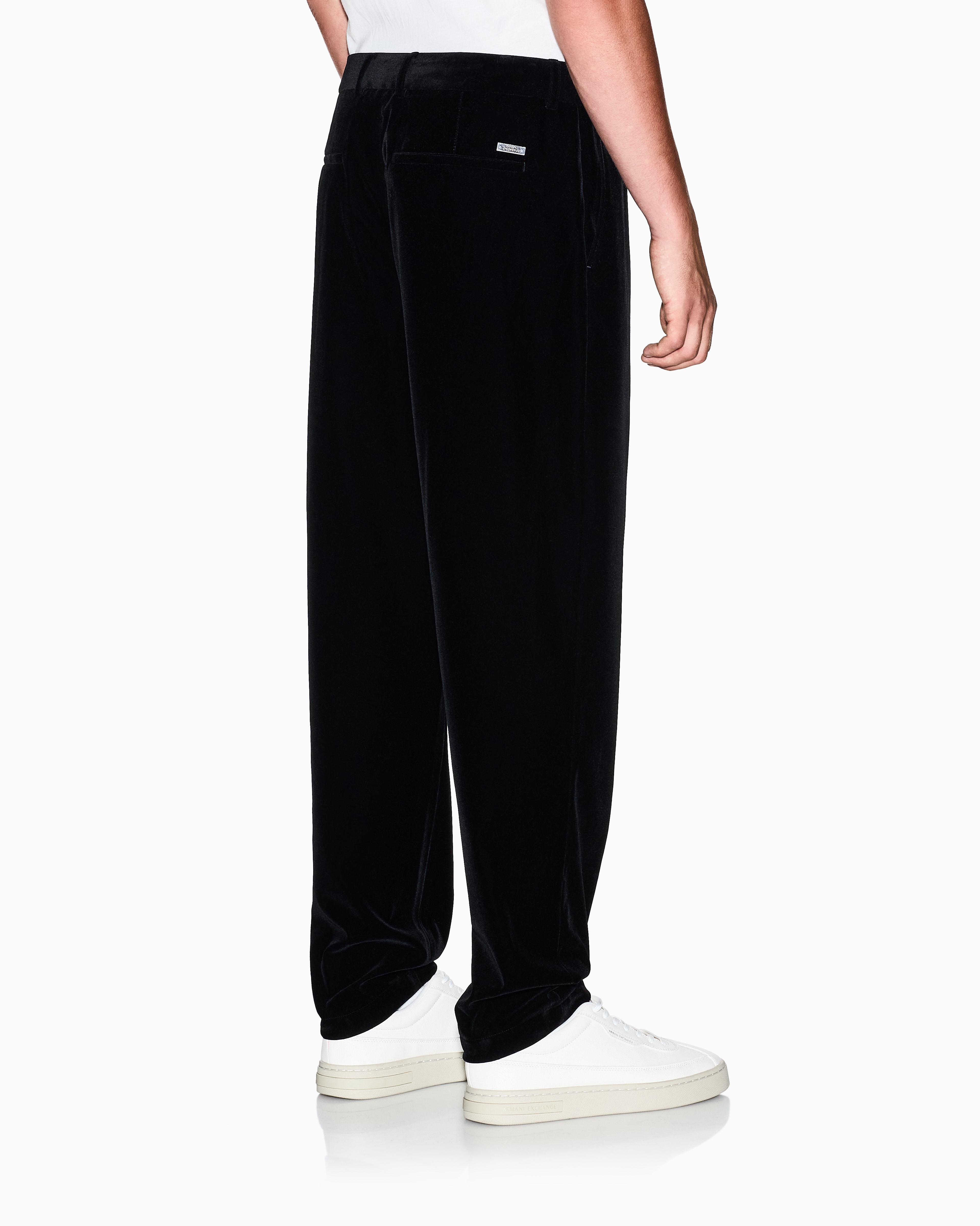 Velour chino trousers