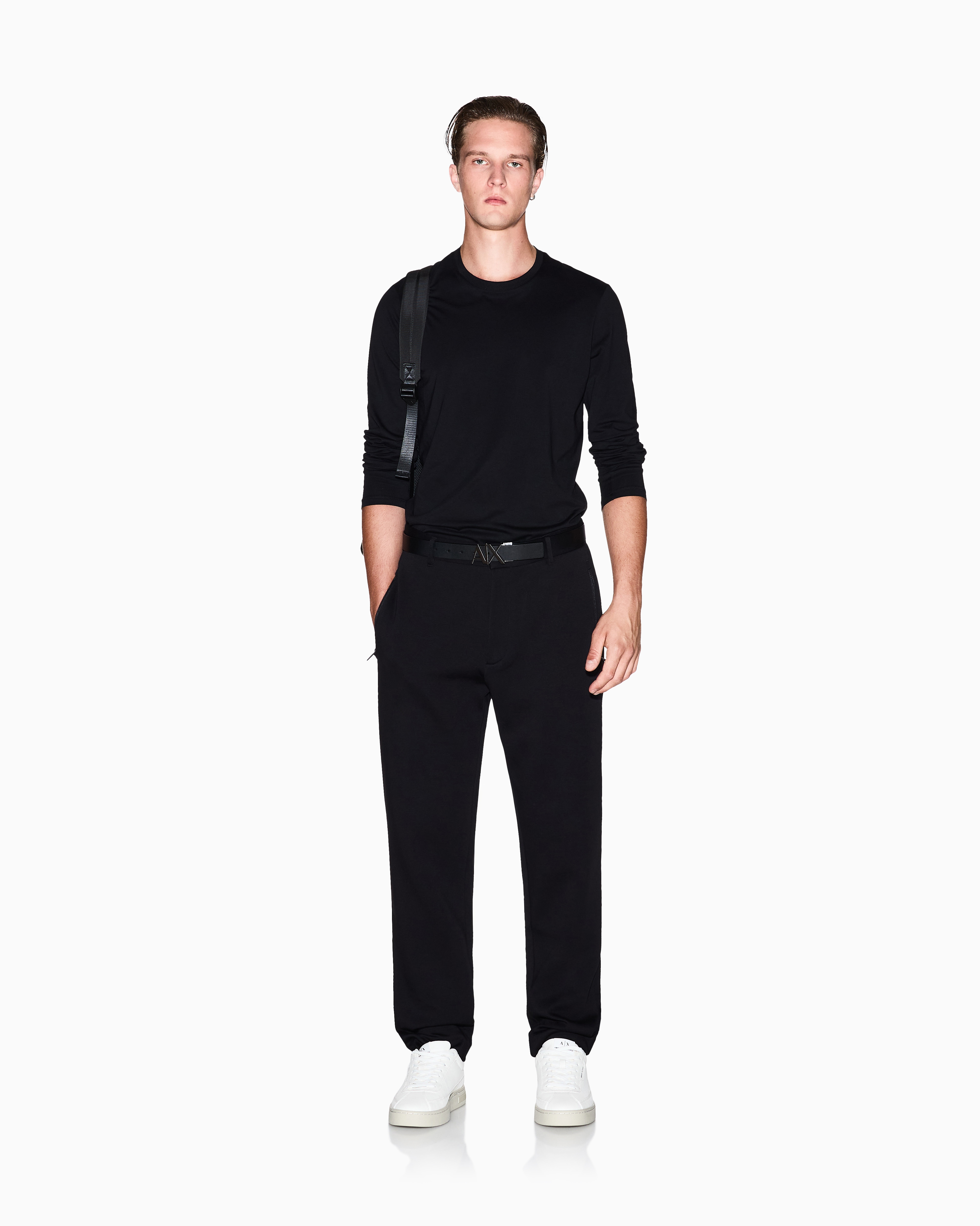 Armani Exchange - Trousers with zip pockets, Man, Black, Size: