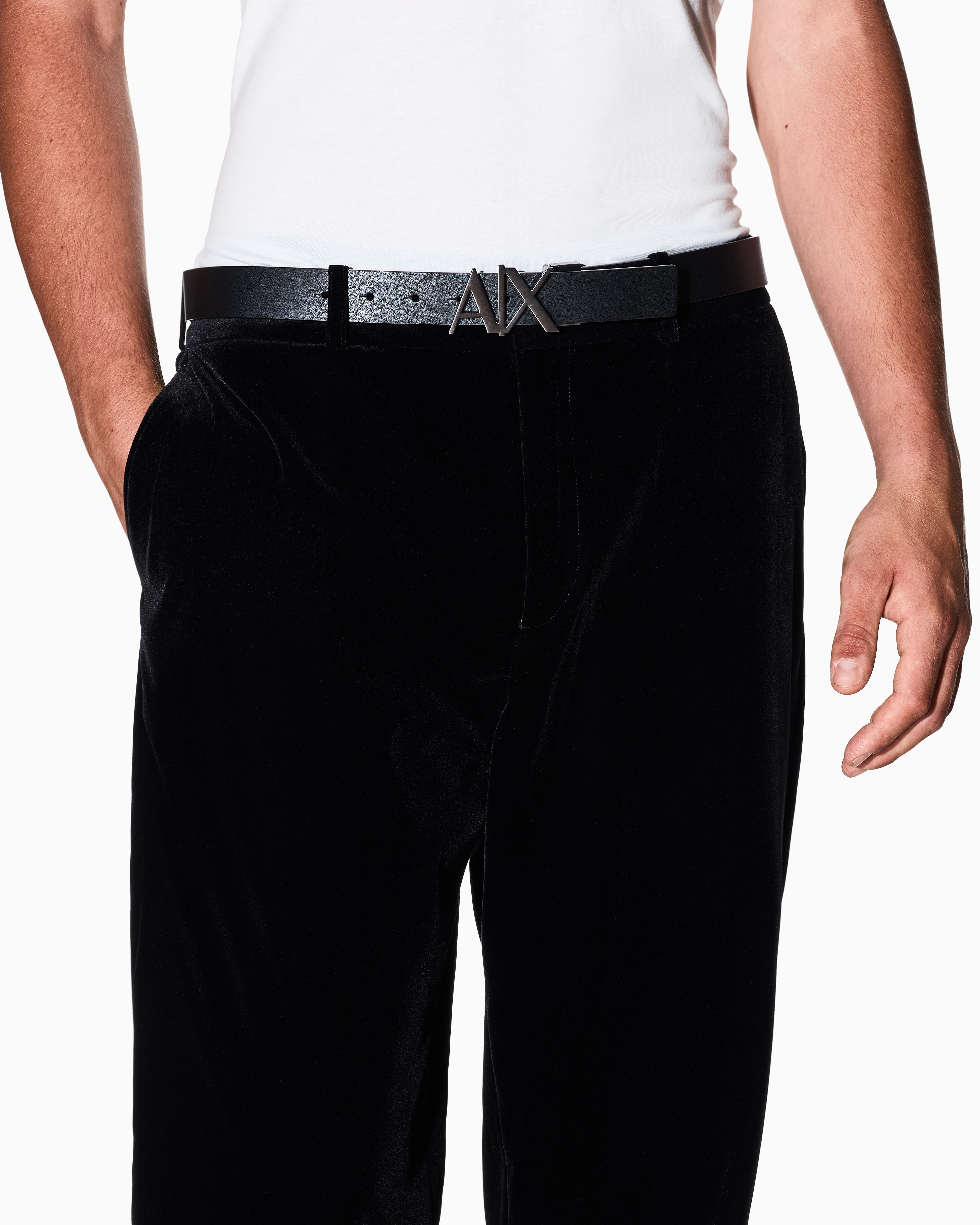 Velour chino trousers