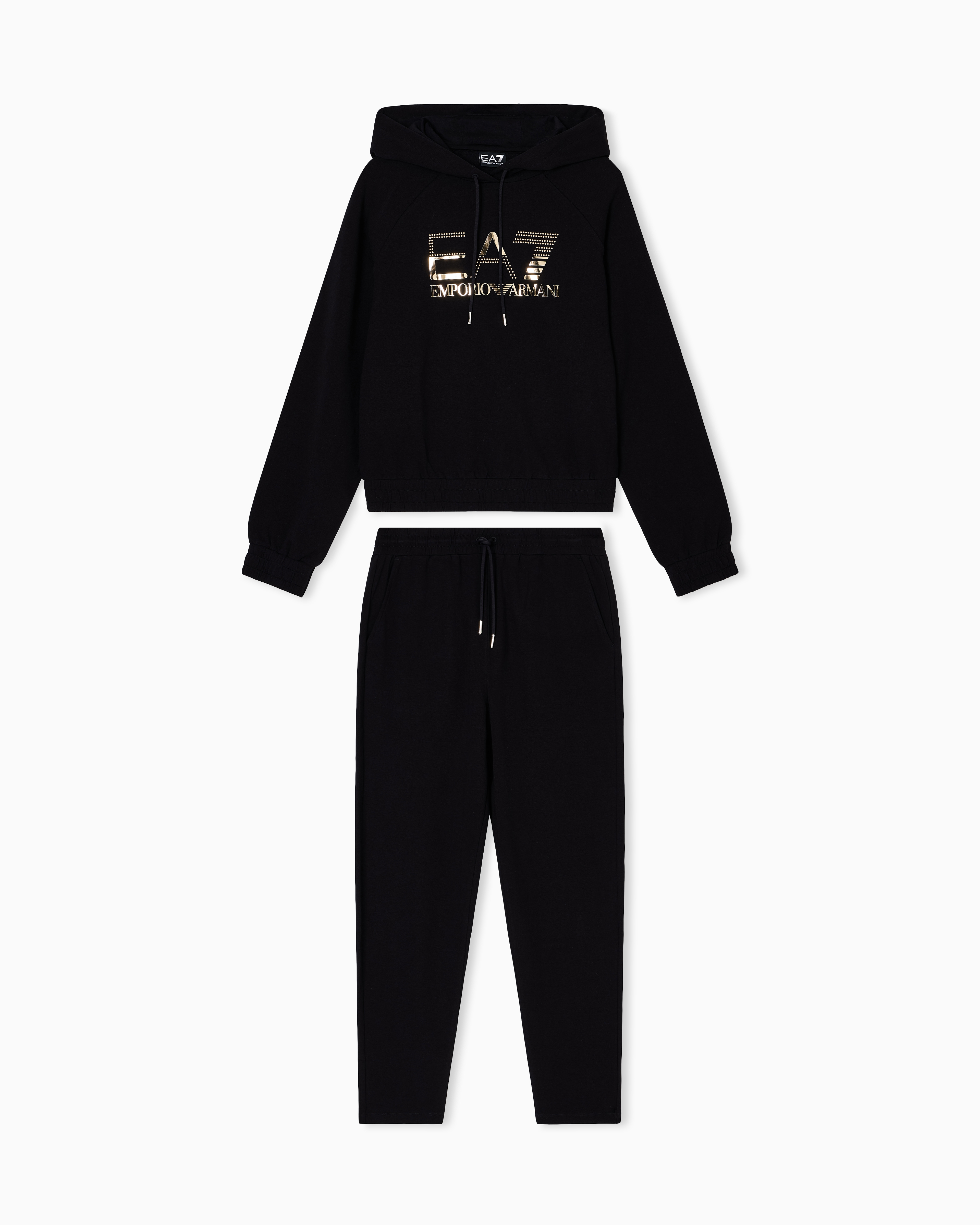 Organic cotton-blend tracksuit with oversized logo | EA7