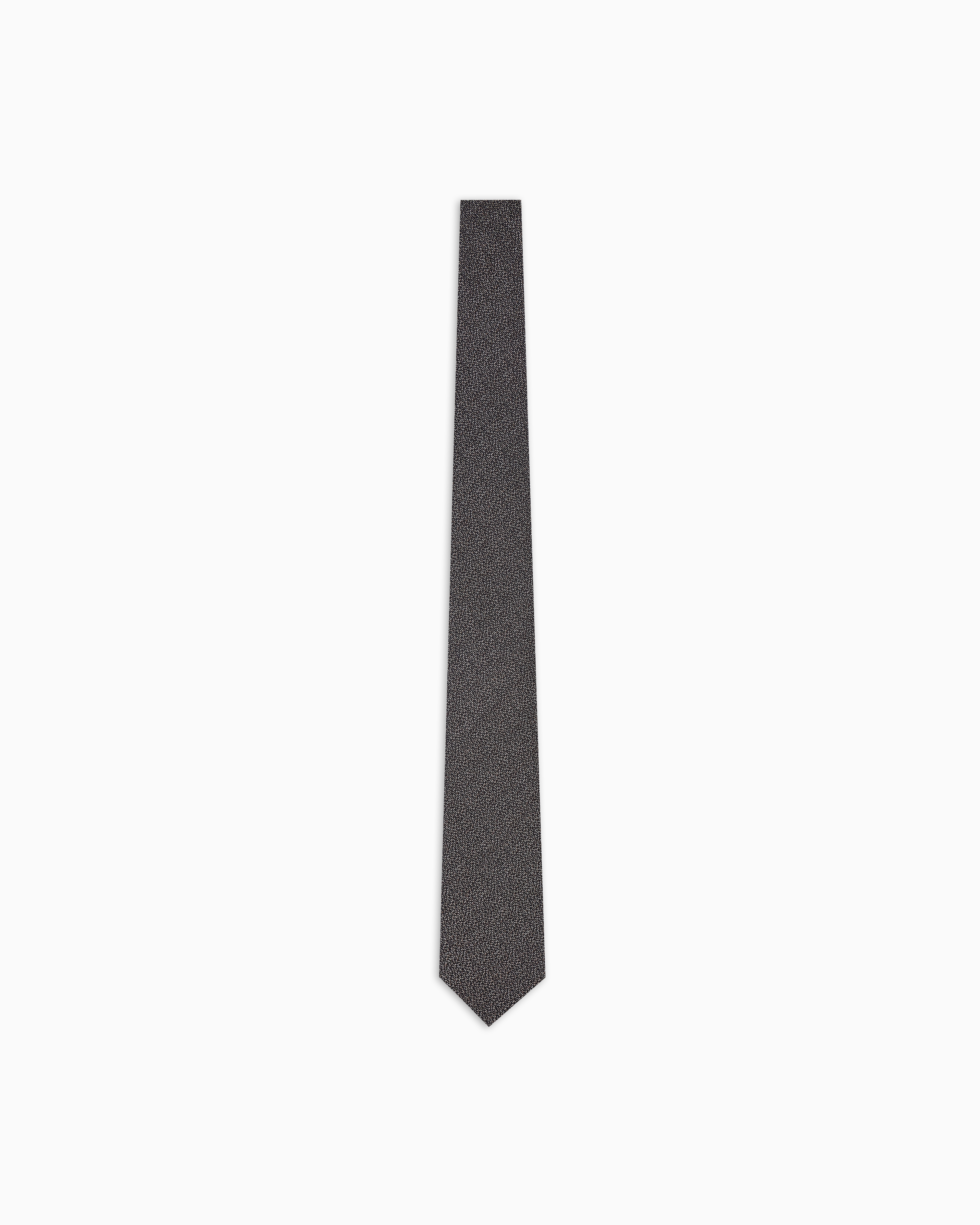 Giorgio Armani Cravate En Soie Et Cachemire Jacquard In Green