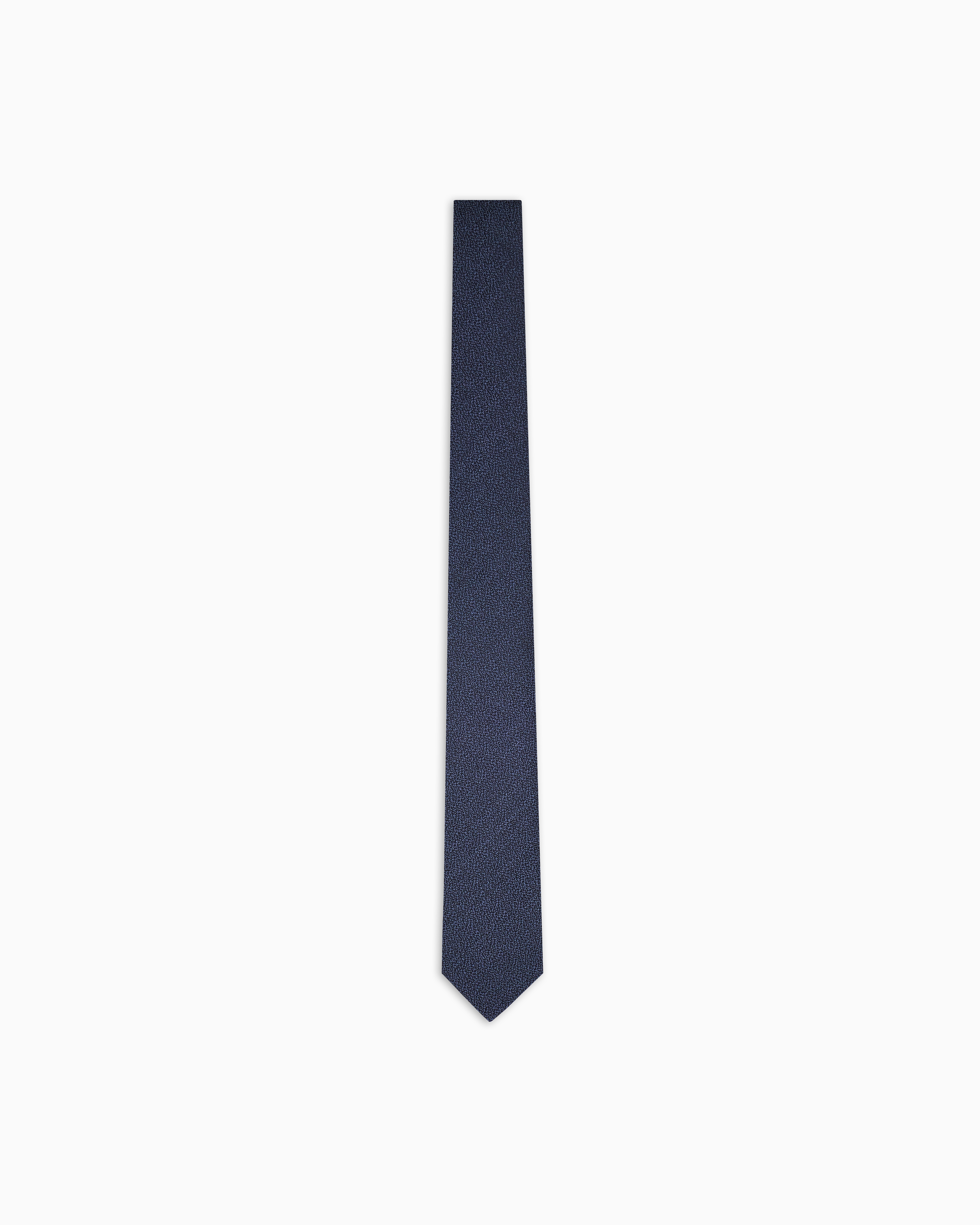 Giorgio Armani Cravate En Soie Et Cachemire Jacquard In Blue