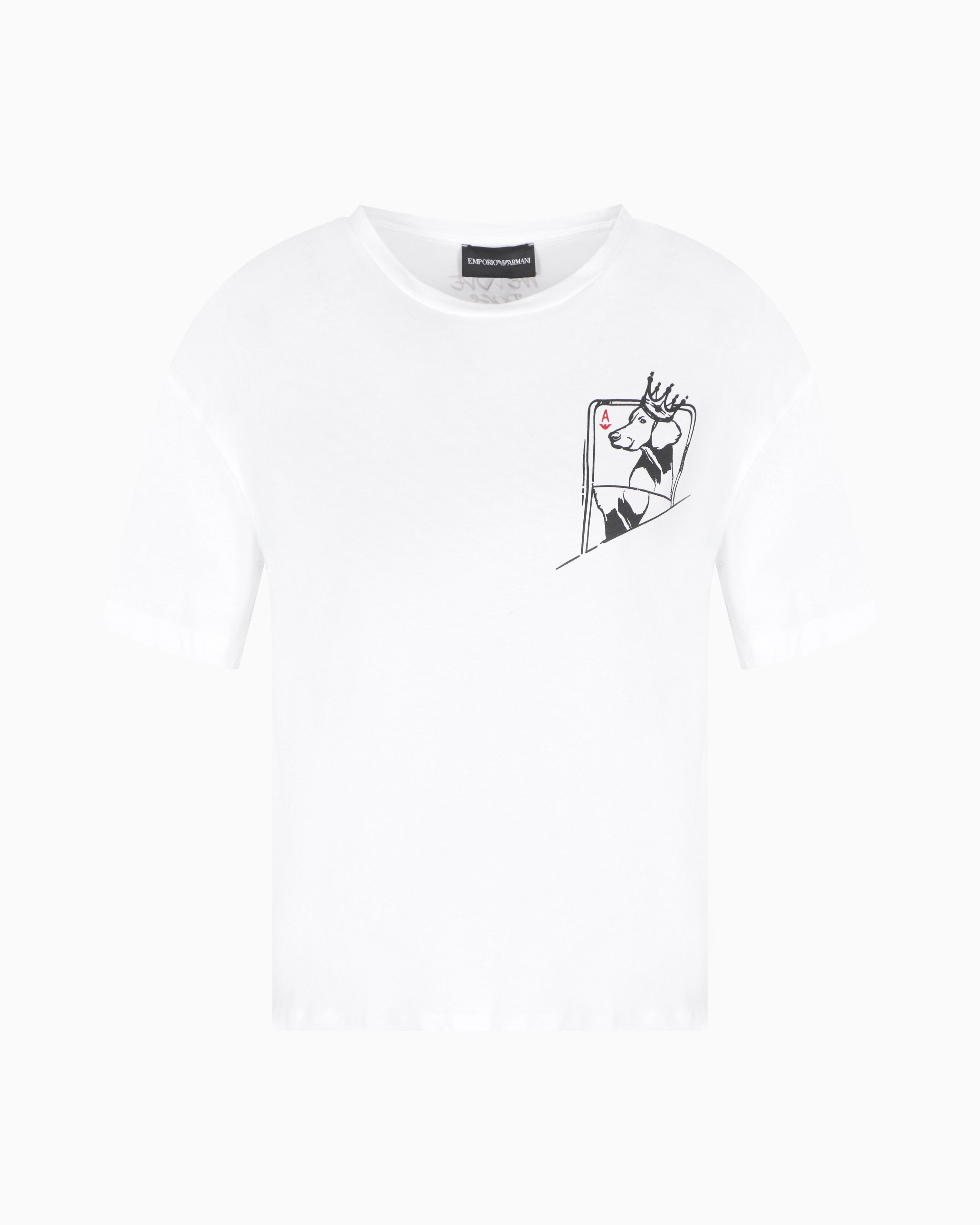 Emporio Armani - ASV We Love Dogs #28 organic-jersey T-shirt, Woman, White, Size: