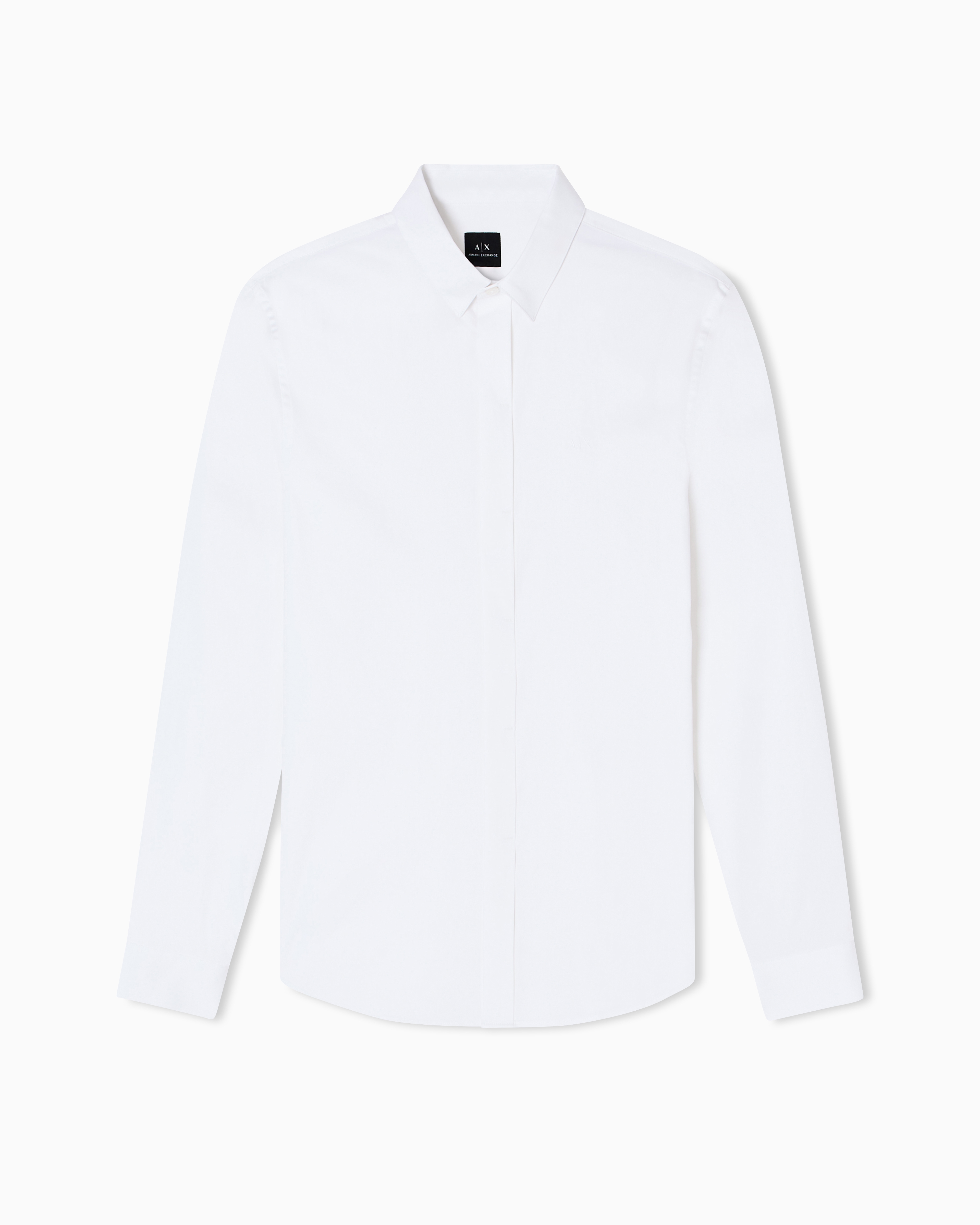 Armani Exchange - Slim fit cotton shirt, Man, White, Size: