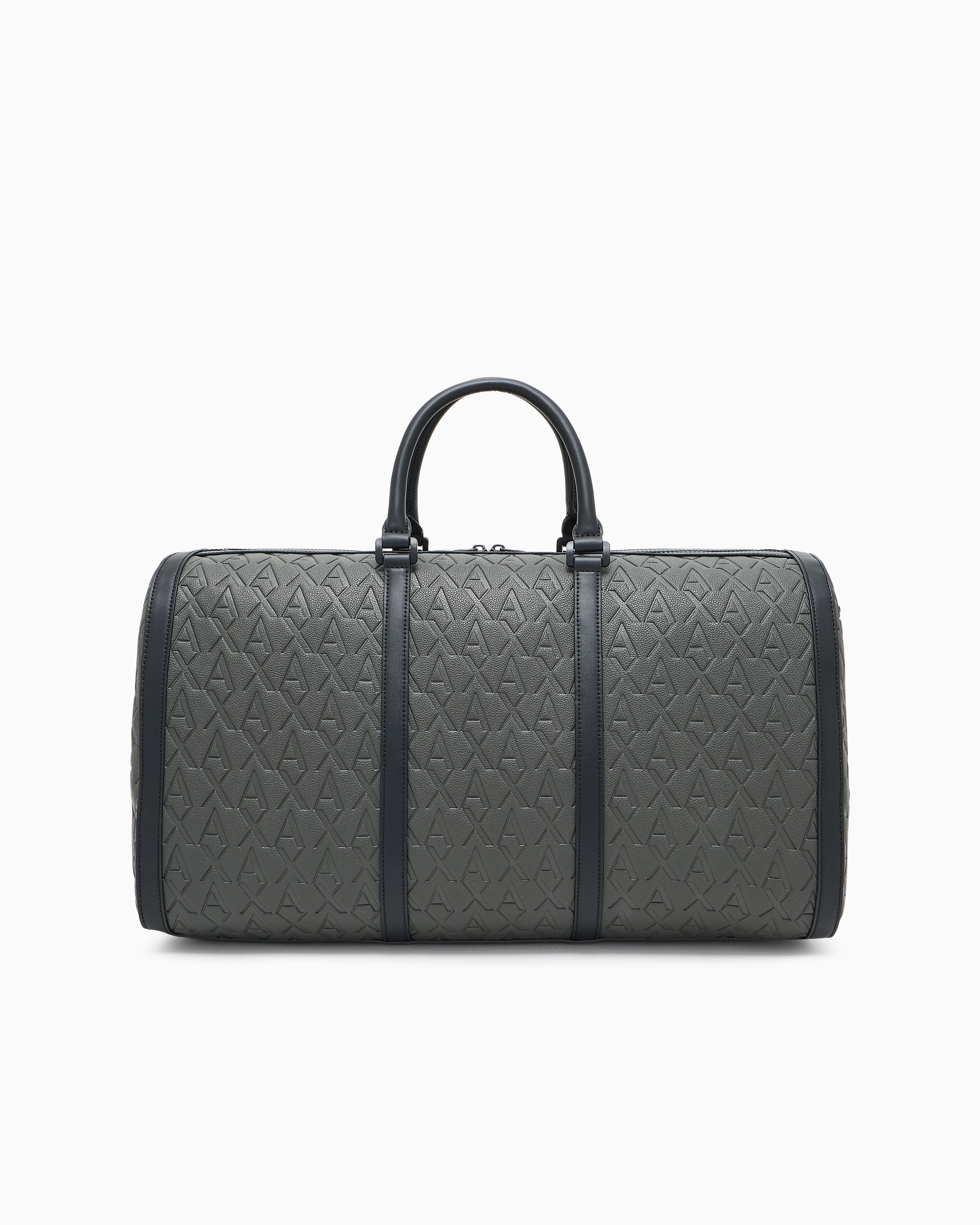 Armani Exchange Asv Allover Logo Duffel Bag In Green