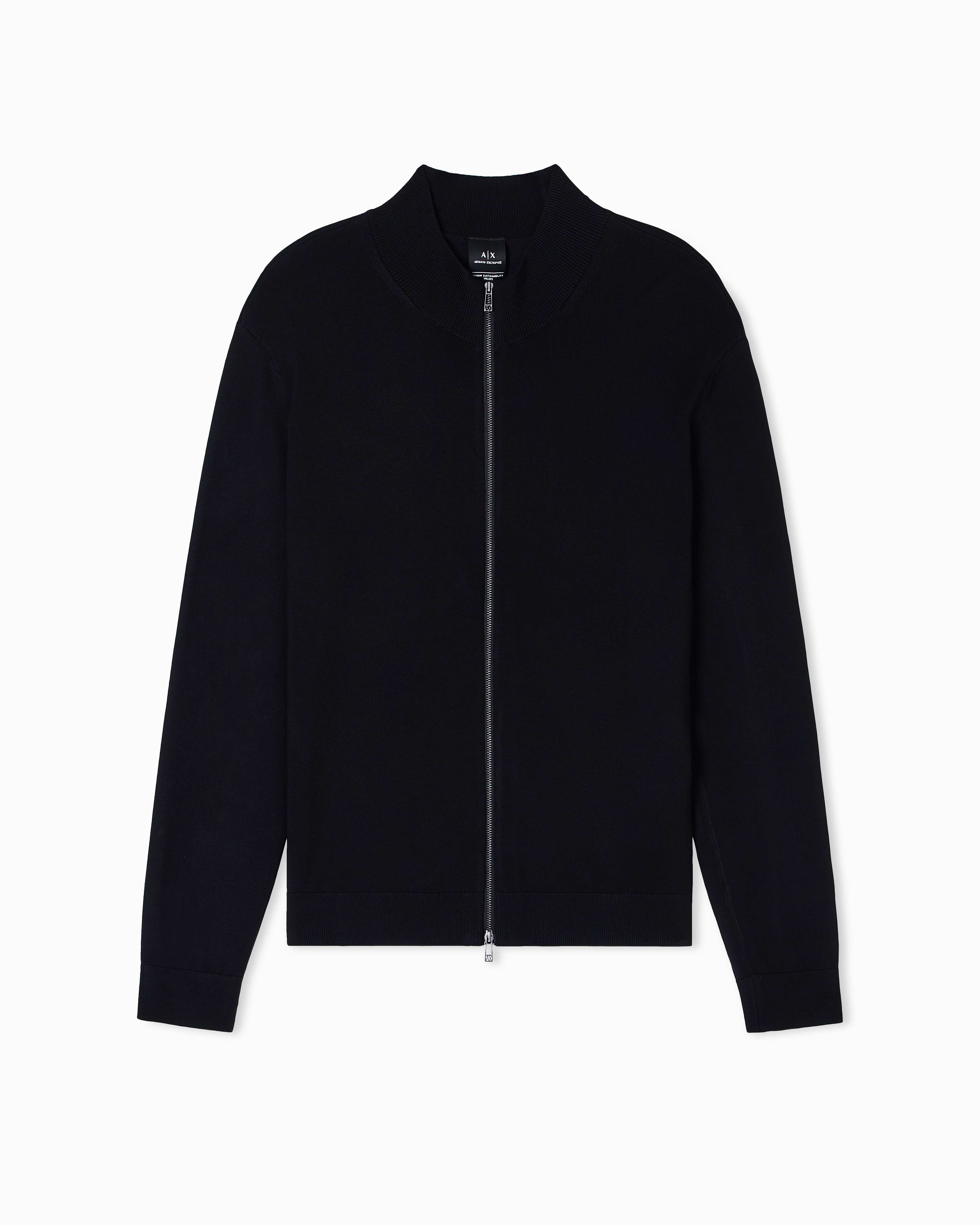 Armani Exchange - Zip-up cardigan, Man, Black, Size: