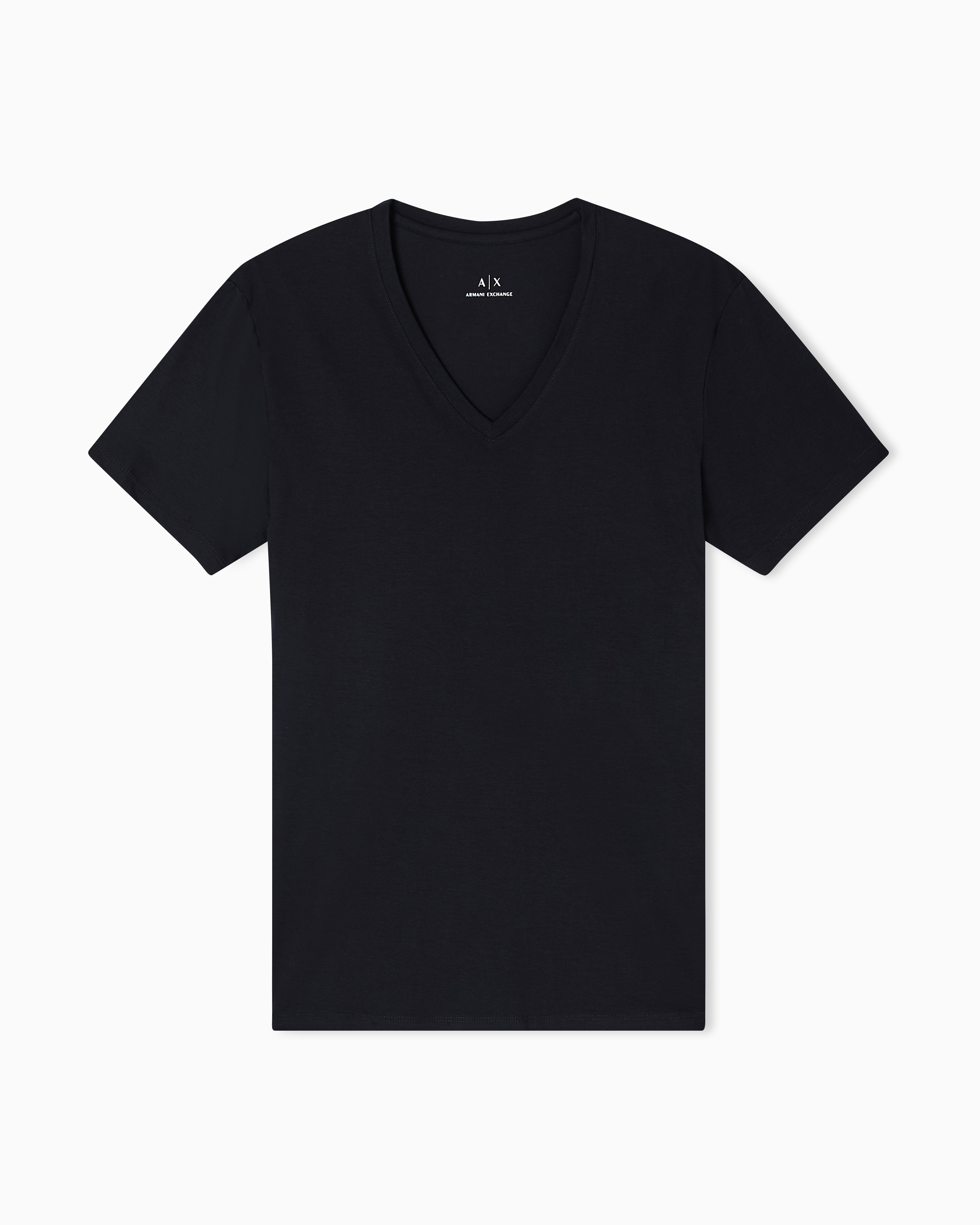 Armani Exchange - Slim fit T-shirt Pima cotton jersey, Man, Black, Size: