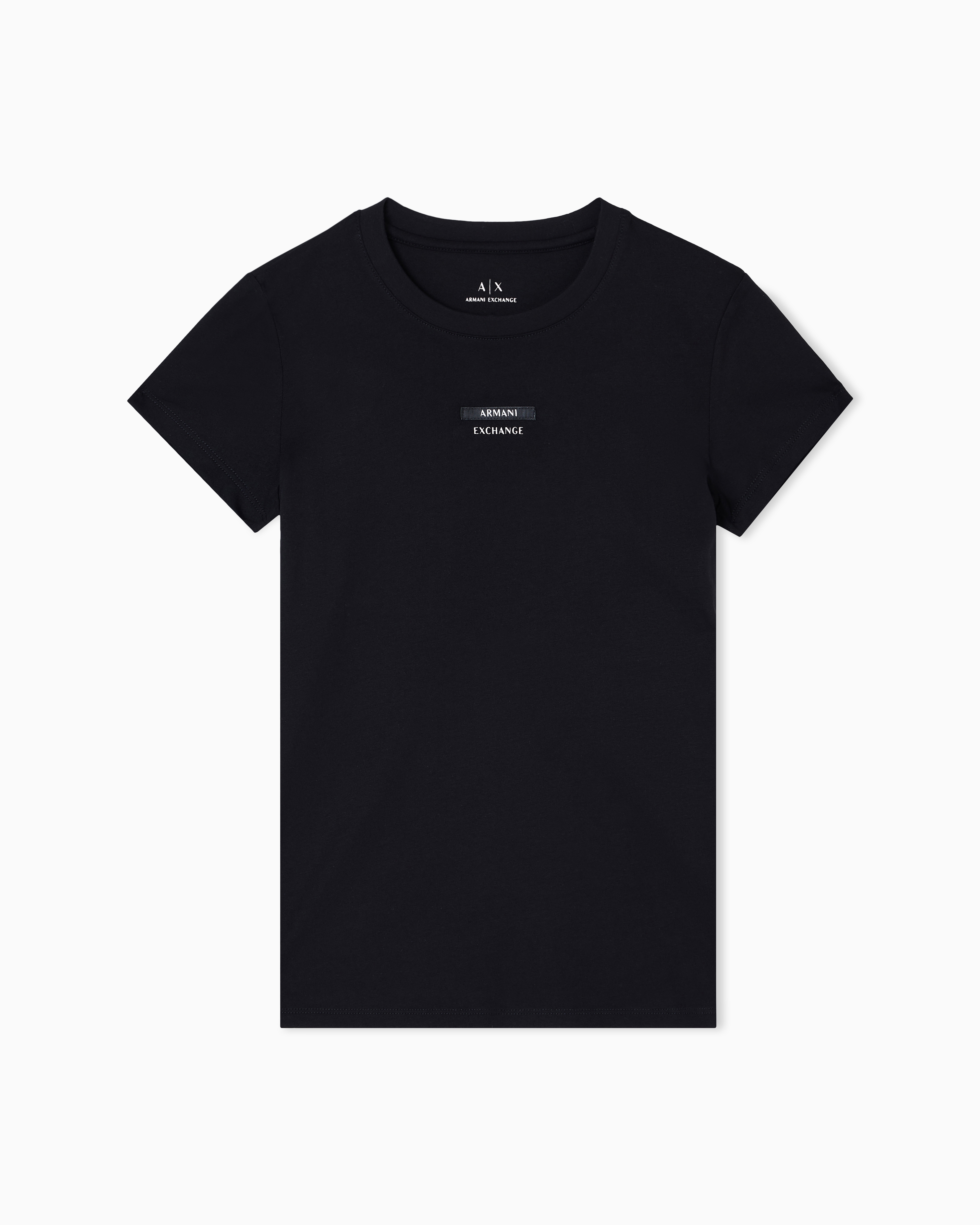 Armani Exchange - Slim Fit T-Shirts, Woman, Black, Size: S