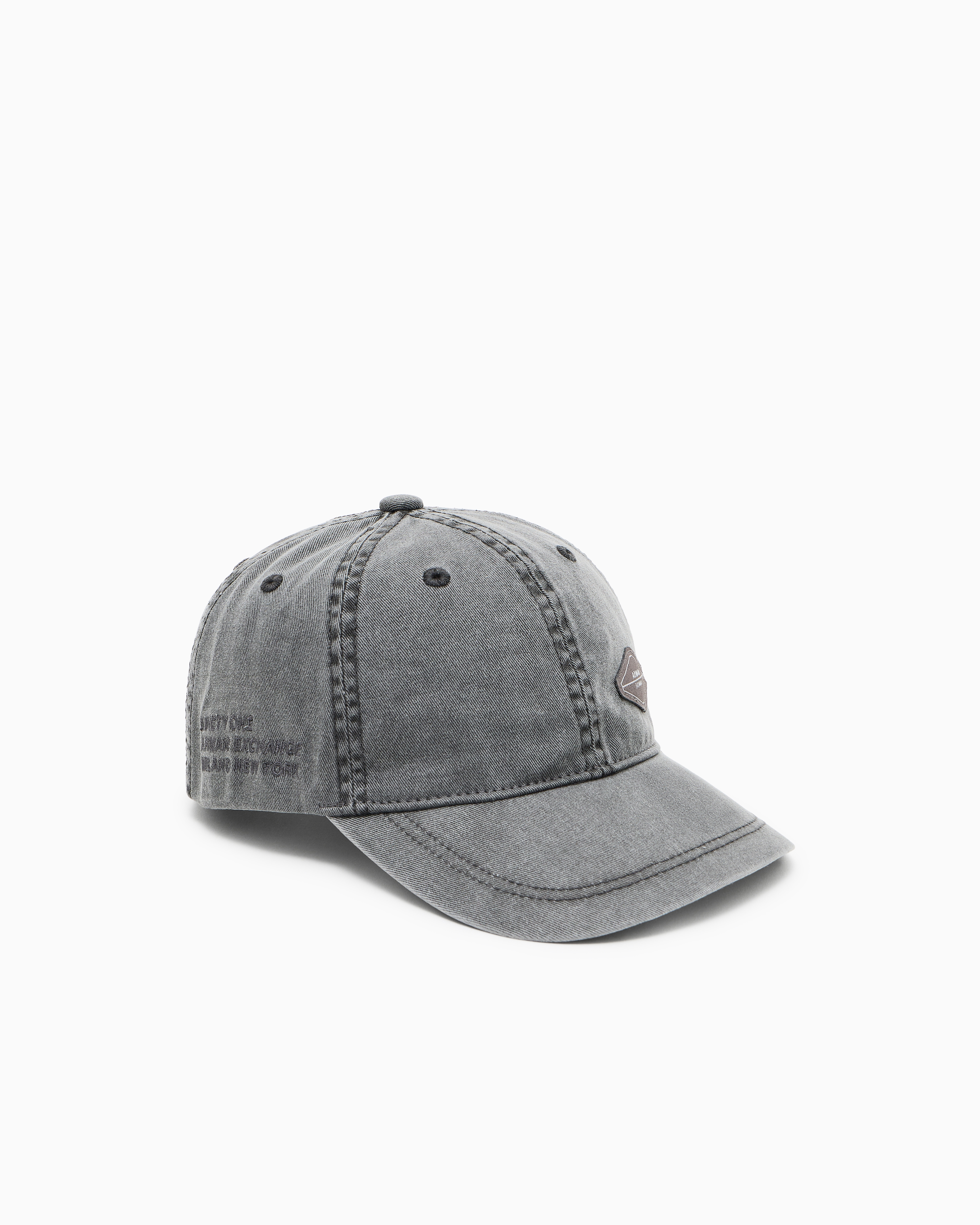 Embroidered denim hat