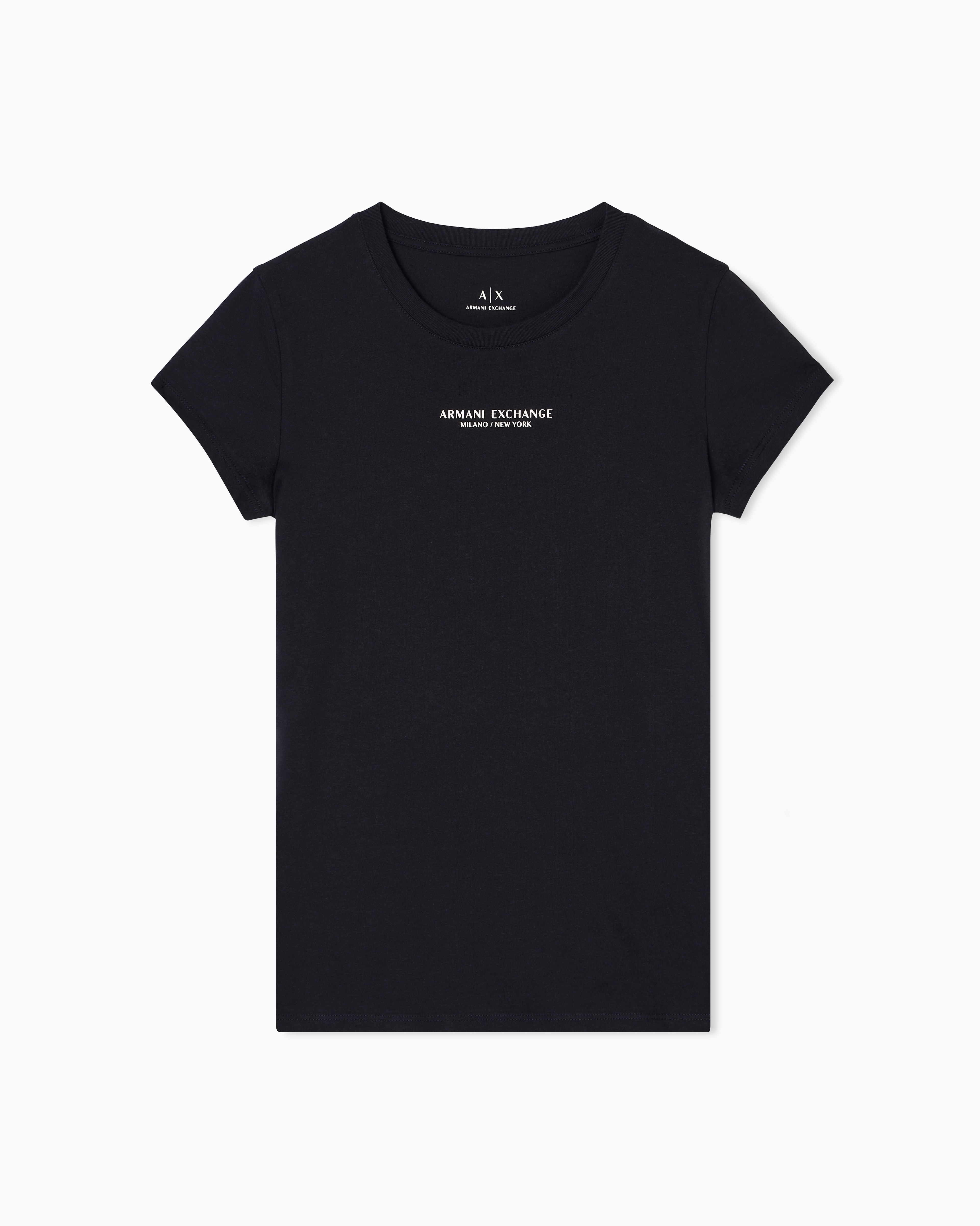 Armani Exchange - Slim Fit T-Shirts, Woman, Black, Size: