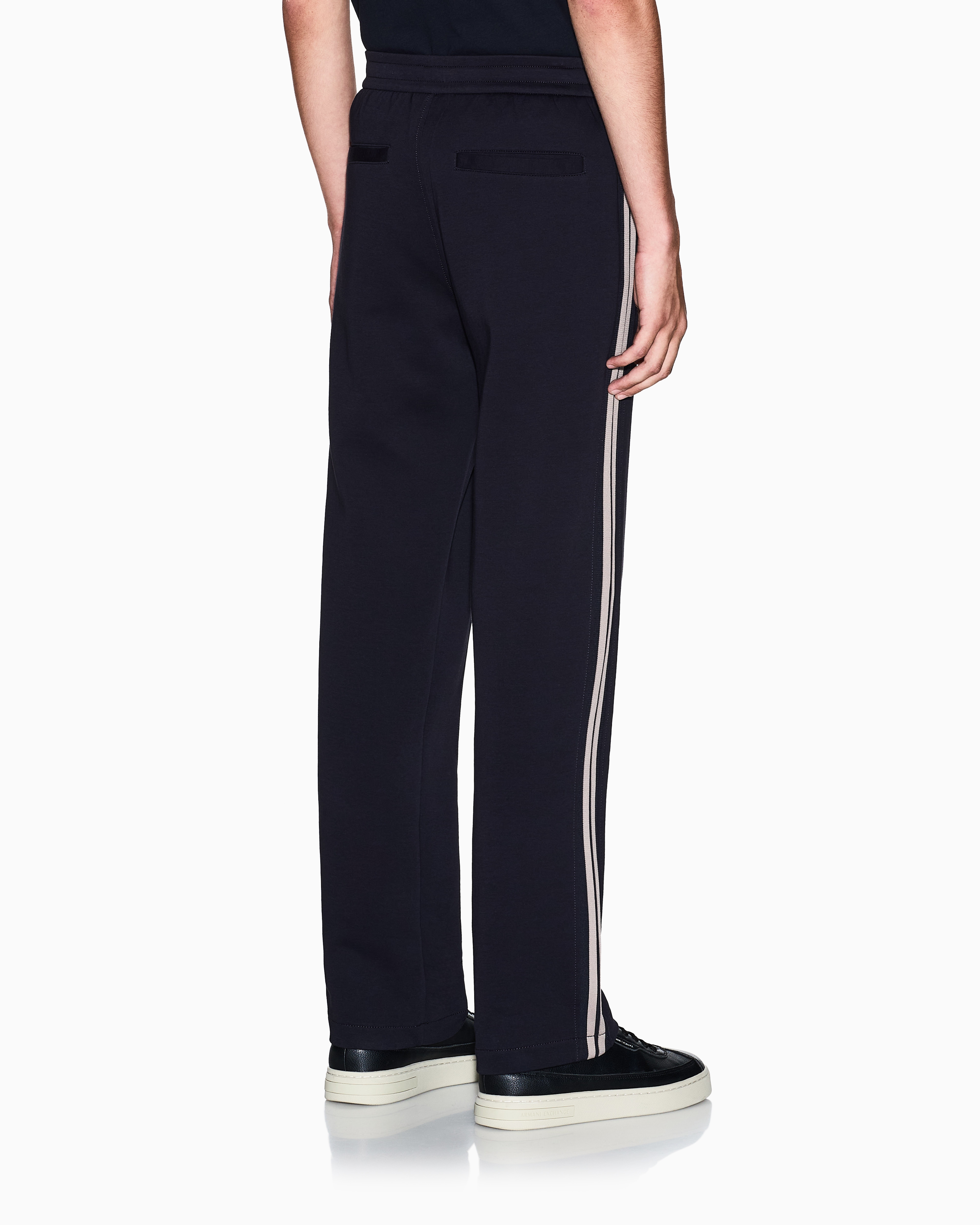 Armani Exchange - Trousers with contrasting stripes, Man, Navy Blue, Size:
