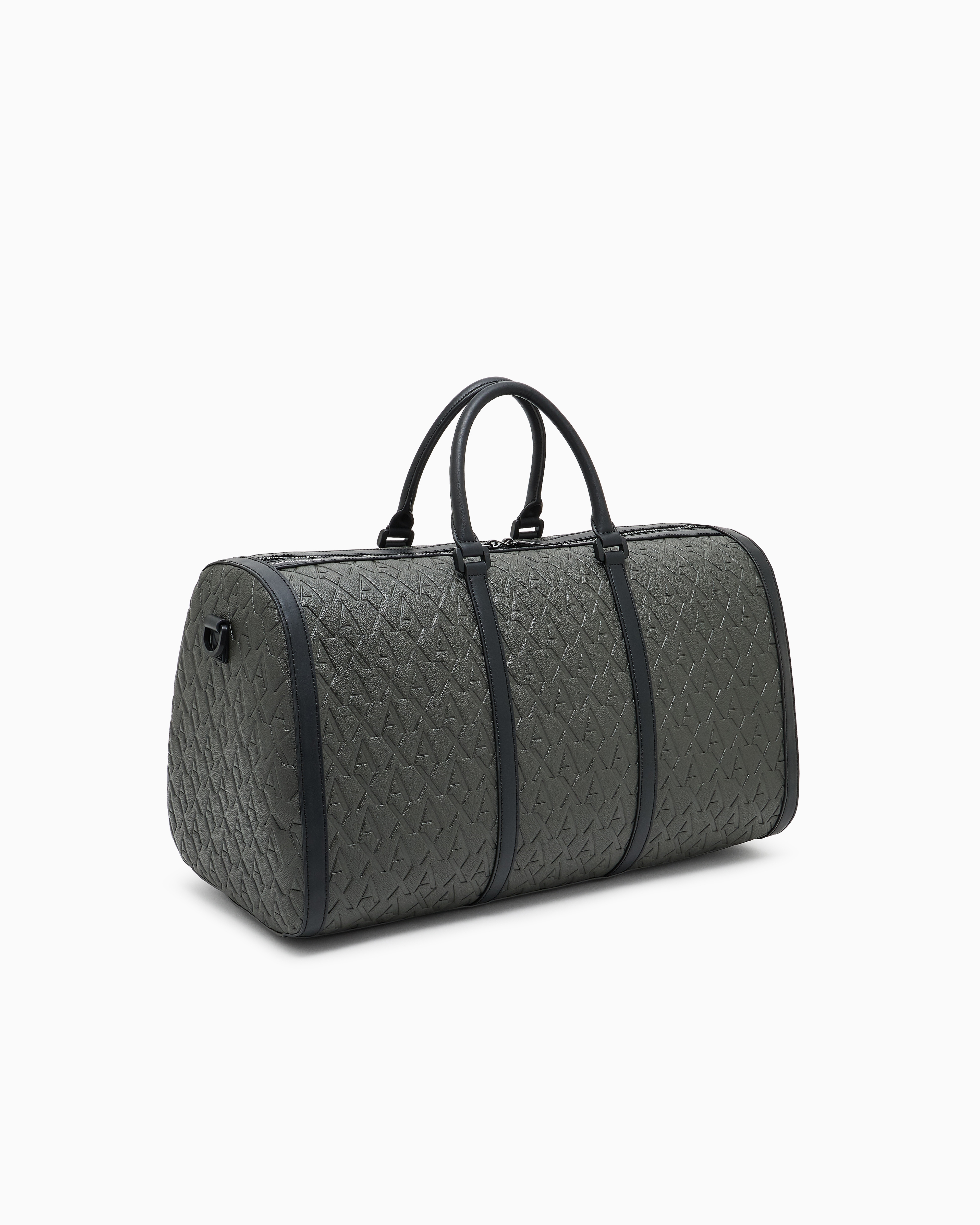 Armani Exchange Asv Allover Logo Duffel Bag In Green
