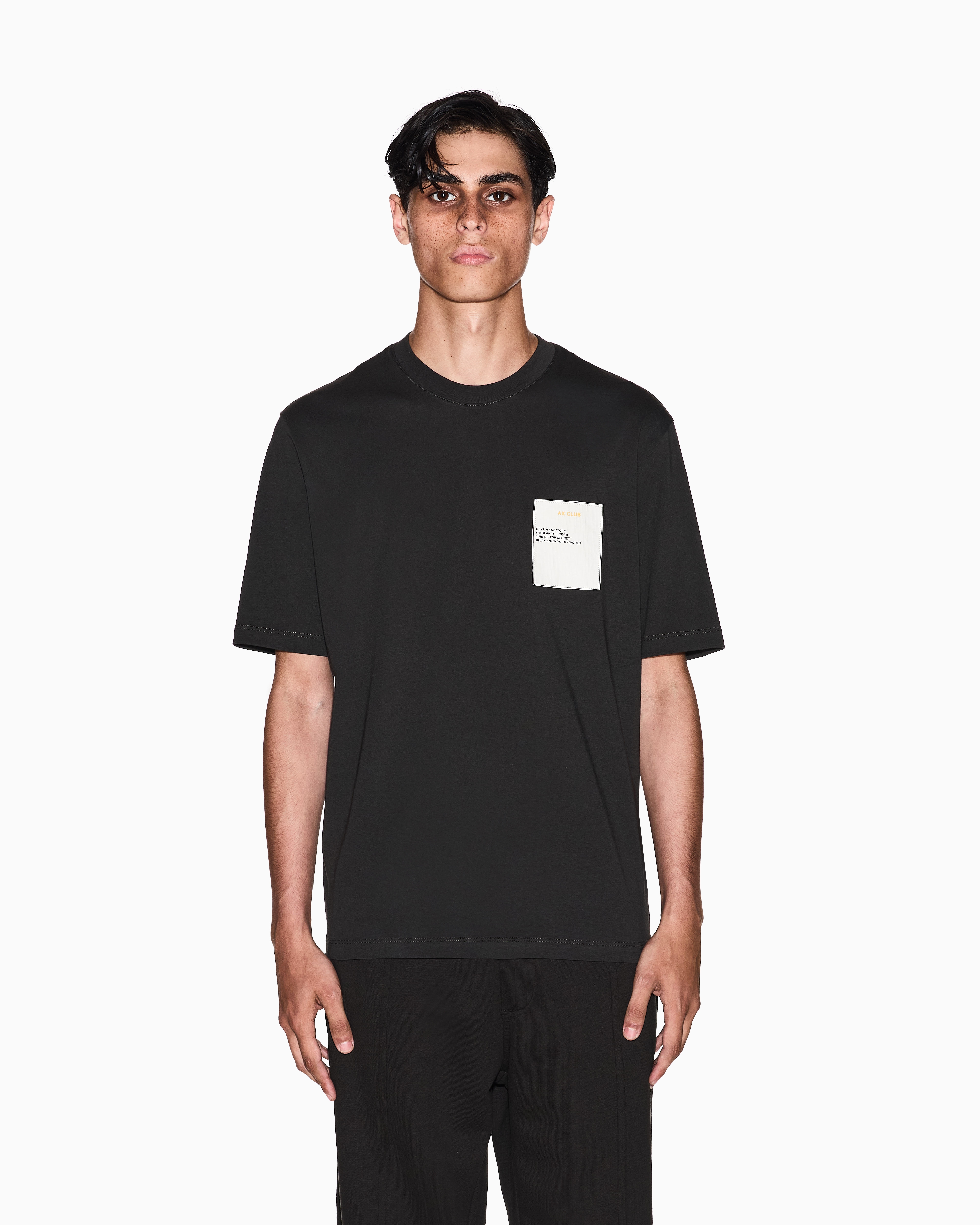 Armani Exchange Regular Fit T-shirts In Gray