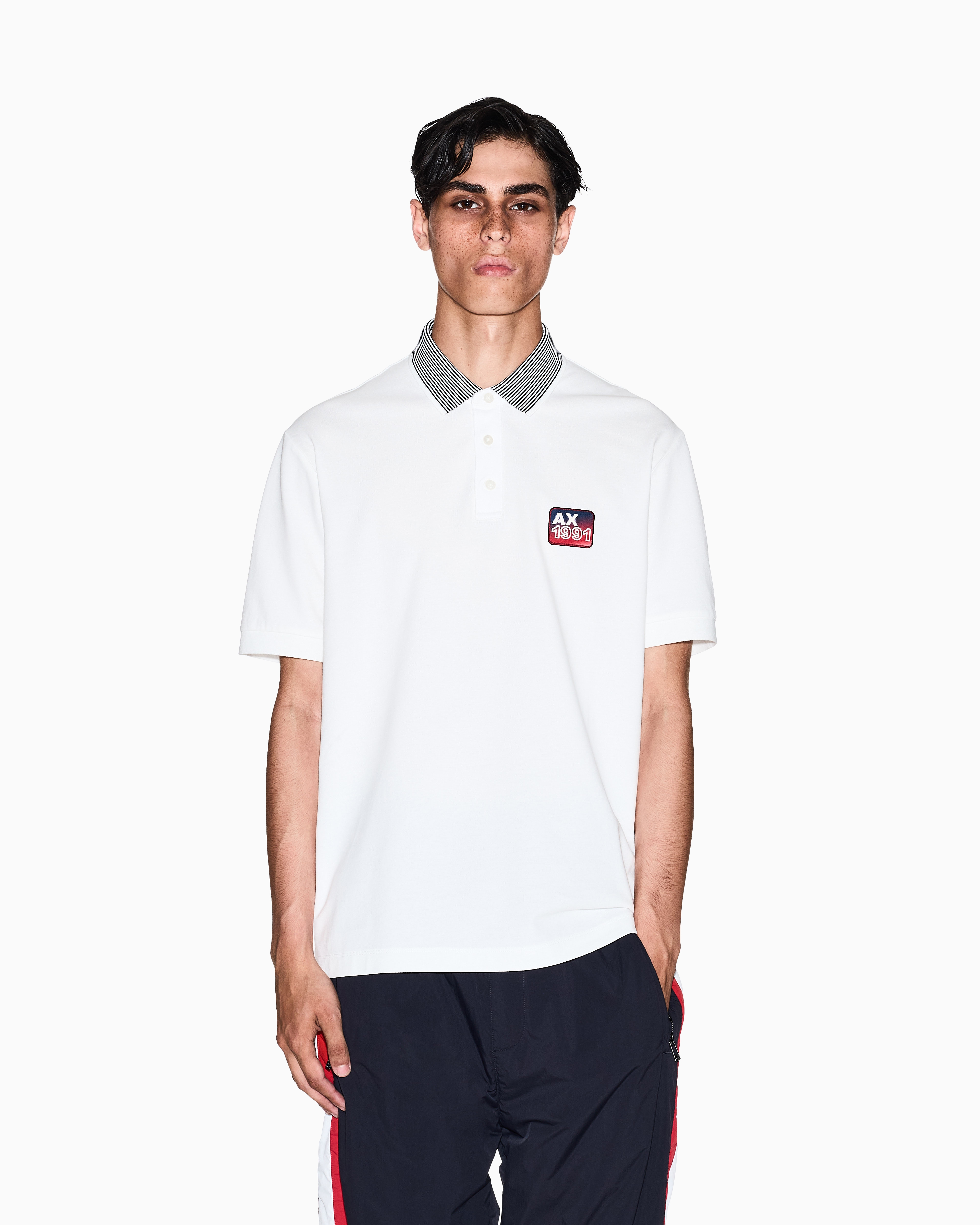 Armani Exchange - Polo Shirts, Man, White, Size: M