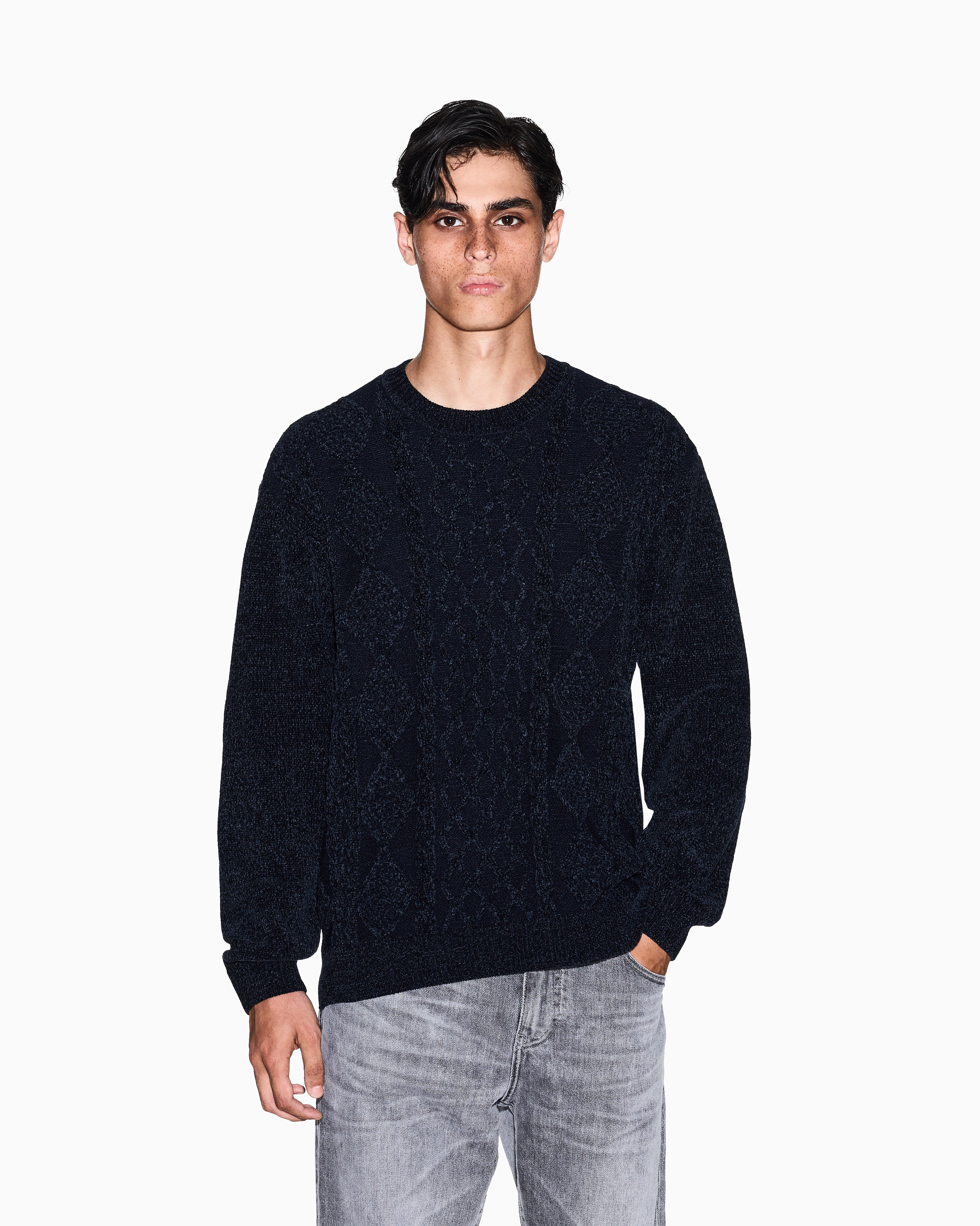 Armani Exchange - Jumpers, Man, Navy_blue, Size: