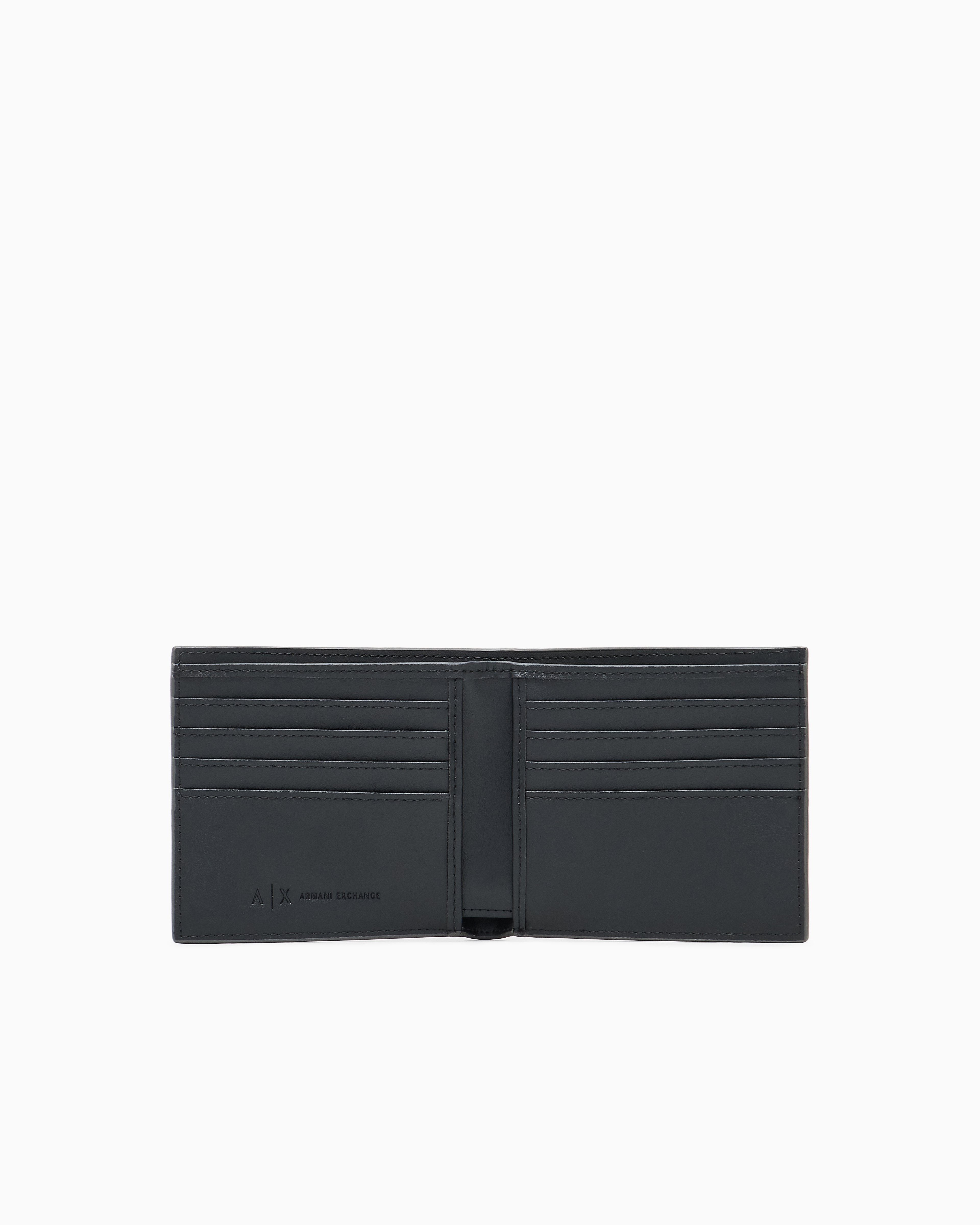 Armani Exchange Bifold Card Holder In Brown