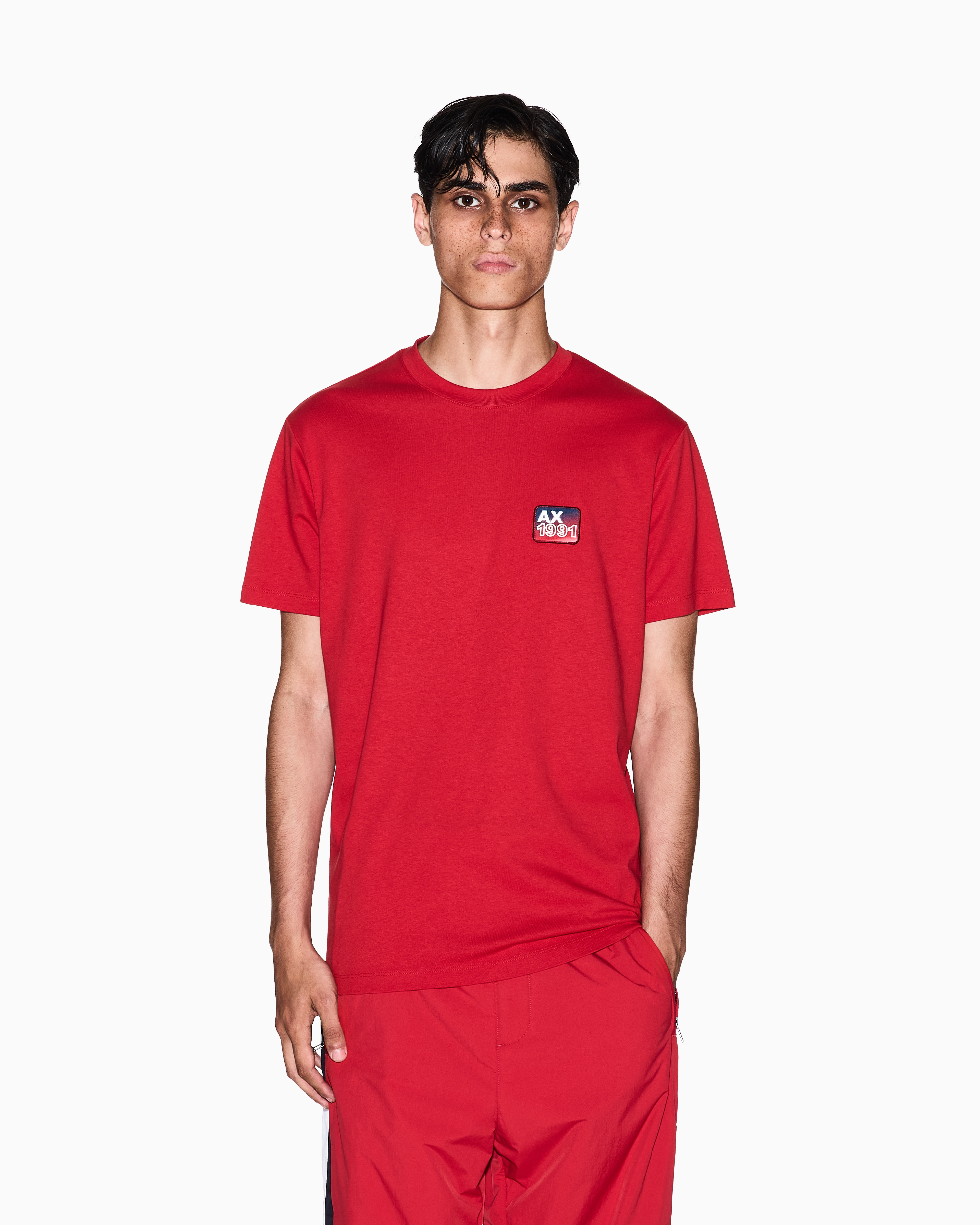 Armani Exchange - Regular Fit T-Shirts, Man, Red, Size: M