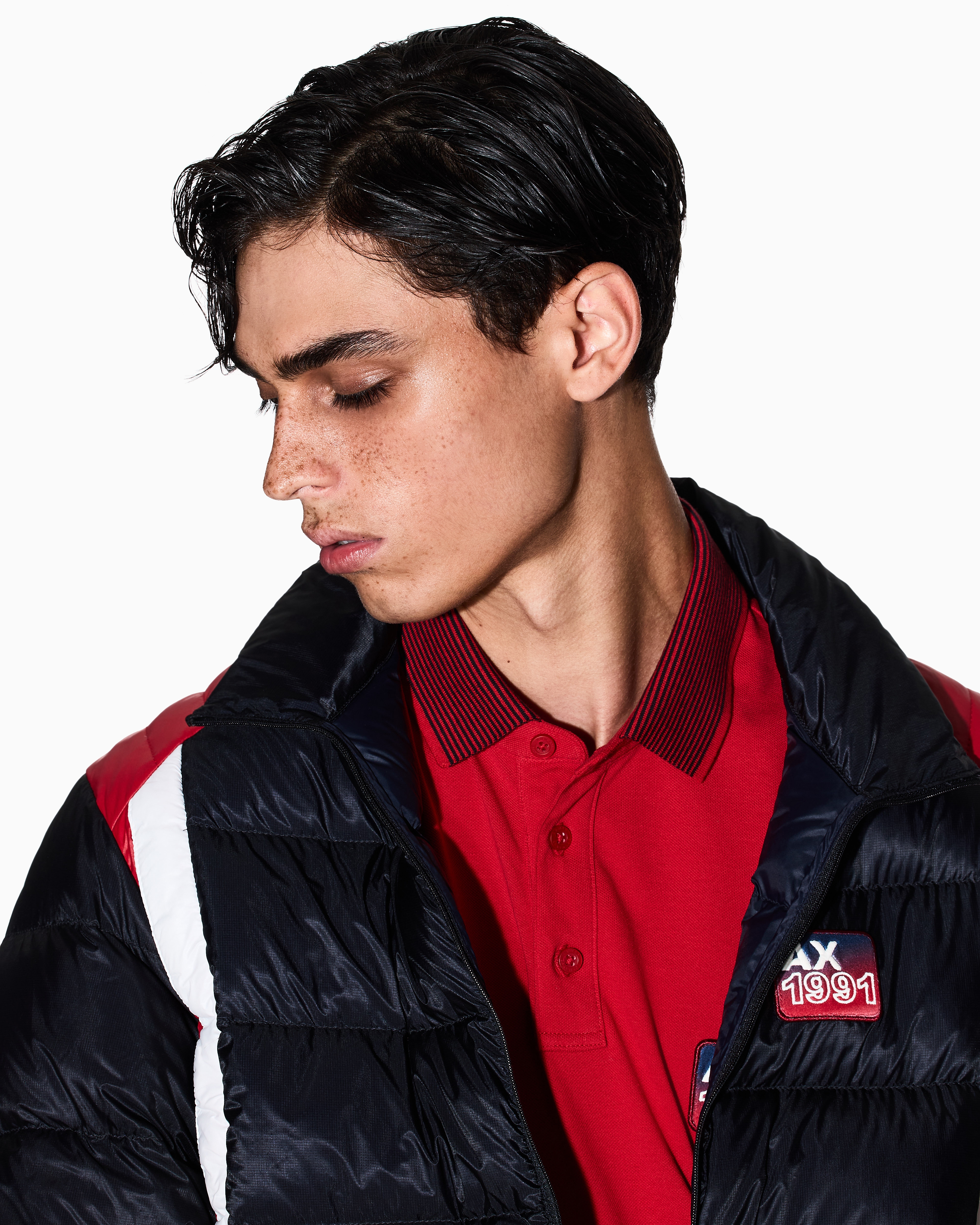 Armani Exchange Regular Fit Jersey Polo Shirt In Red