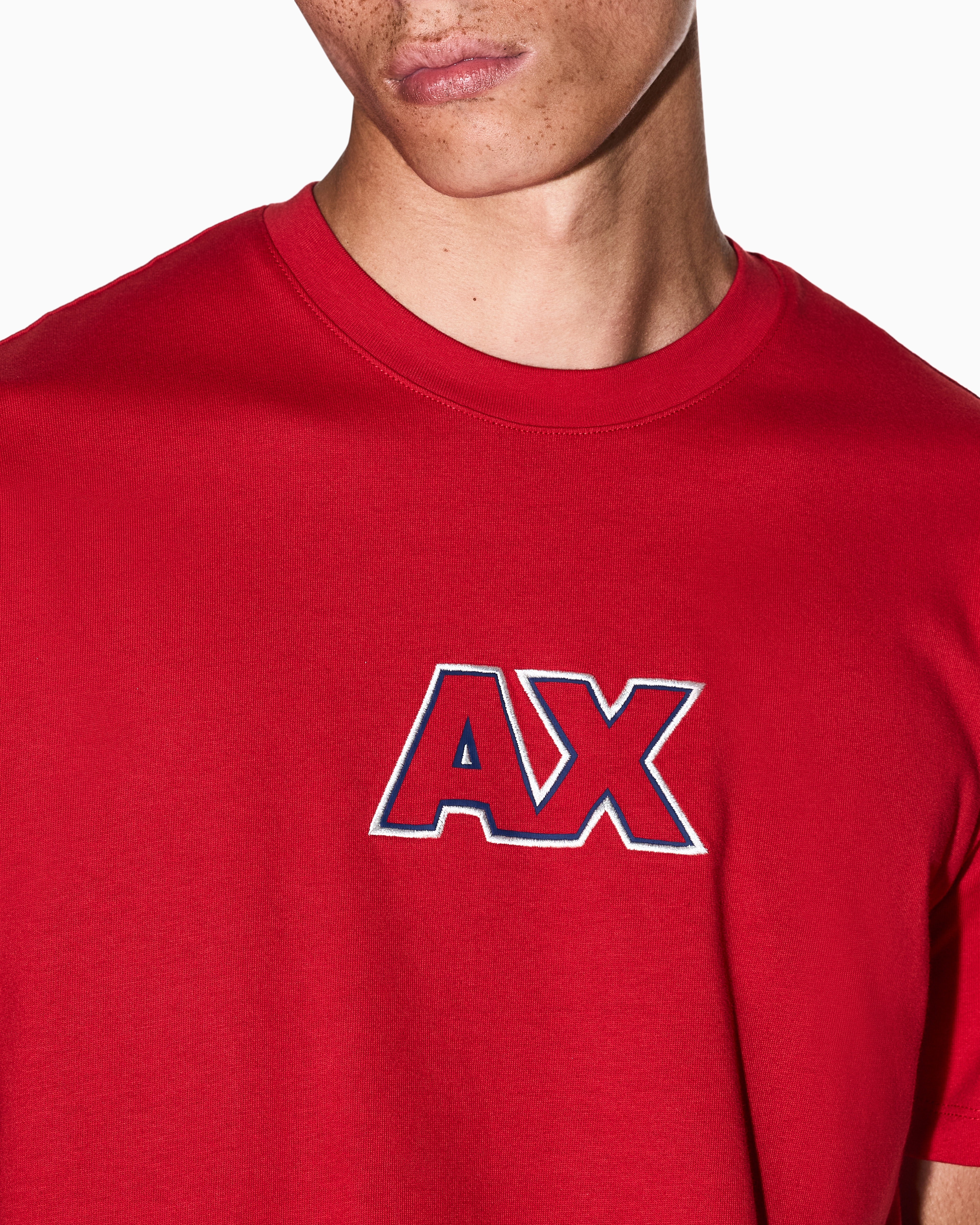 Armani Exchange - Regular Fit T-Shirts, Man, Red, Size: M