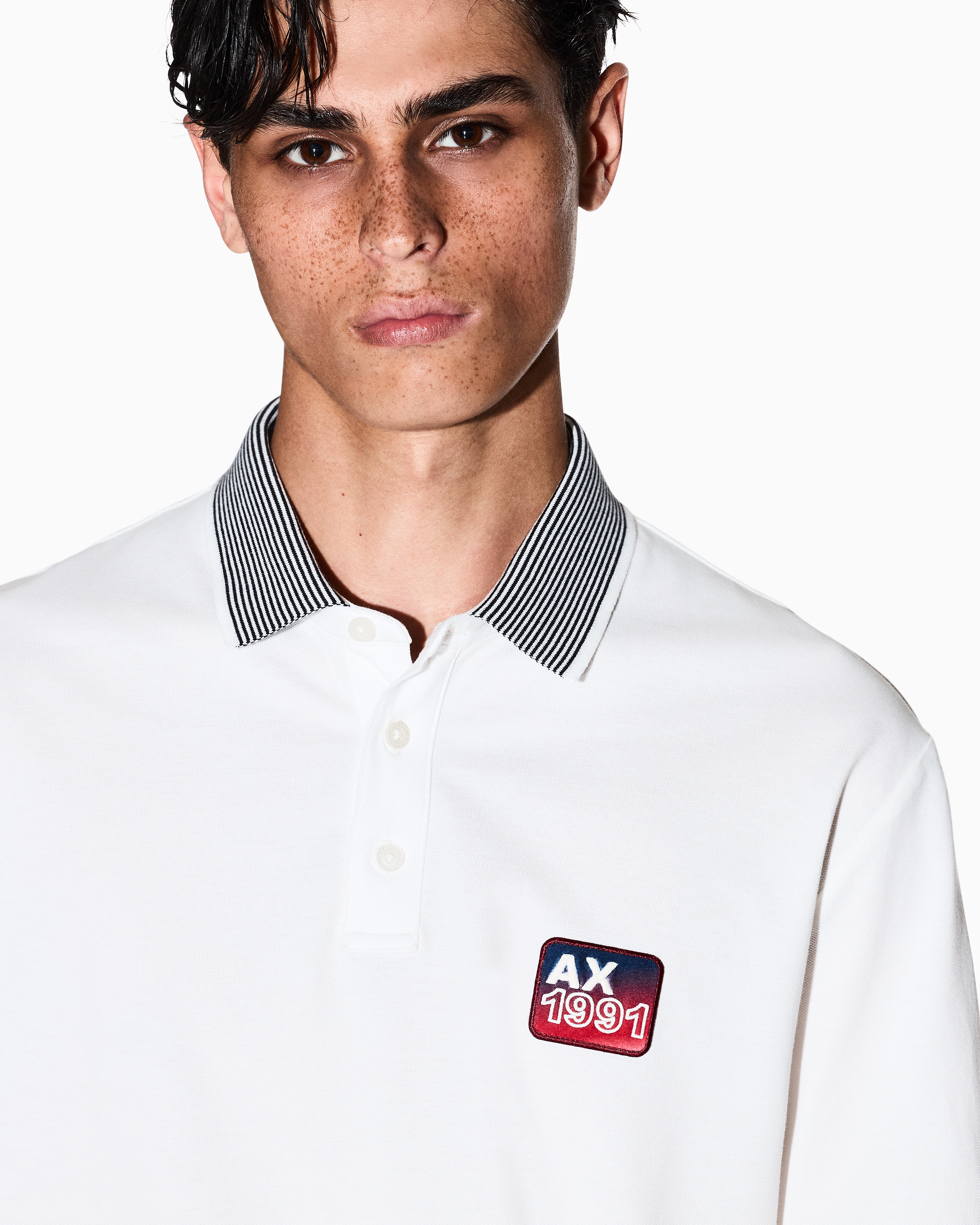 Armani Exchange - Polo Shirts, Man, White, Size: M