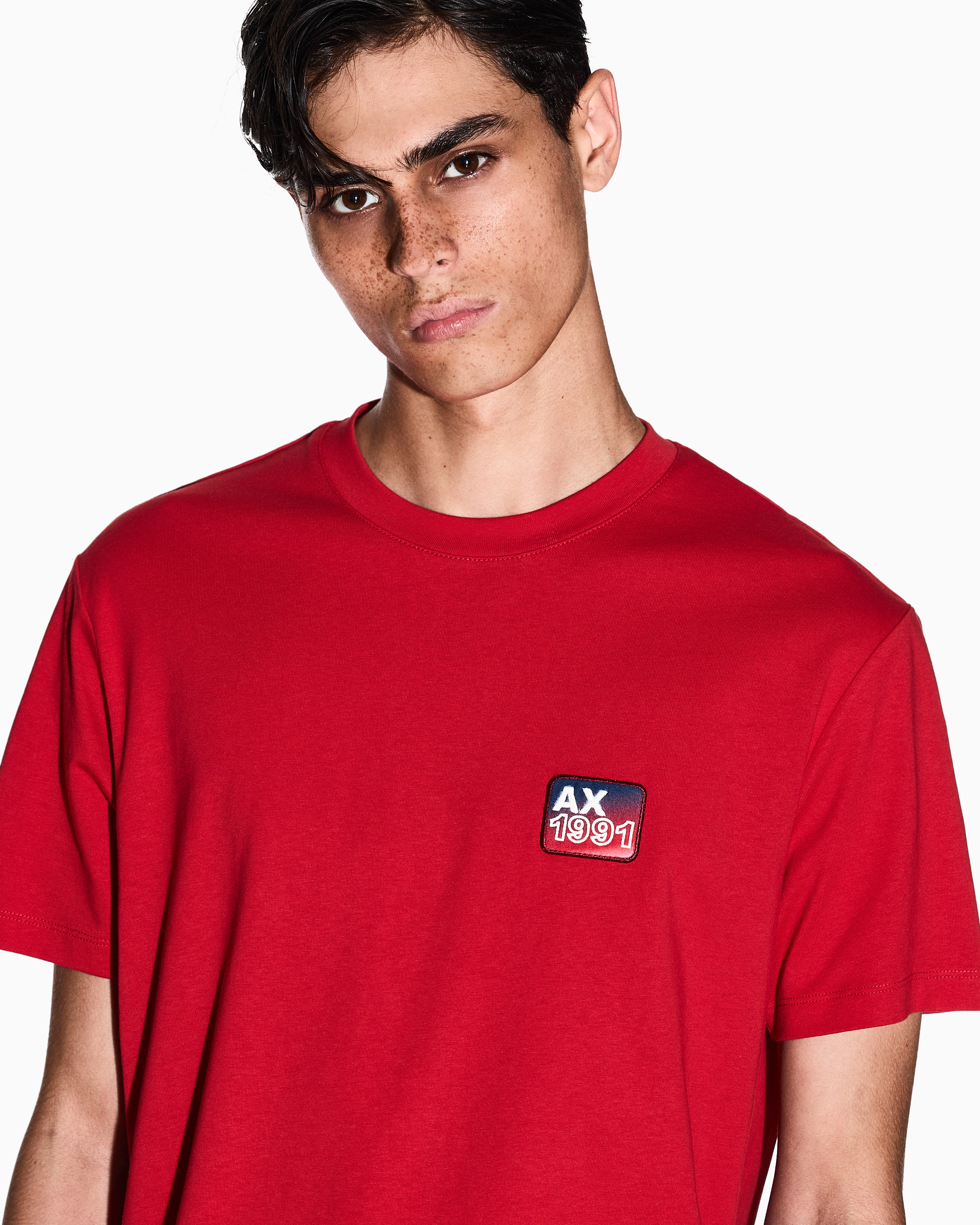 Armani Exchange - Regular Fit T-Shirts, Man, Red, Size: M