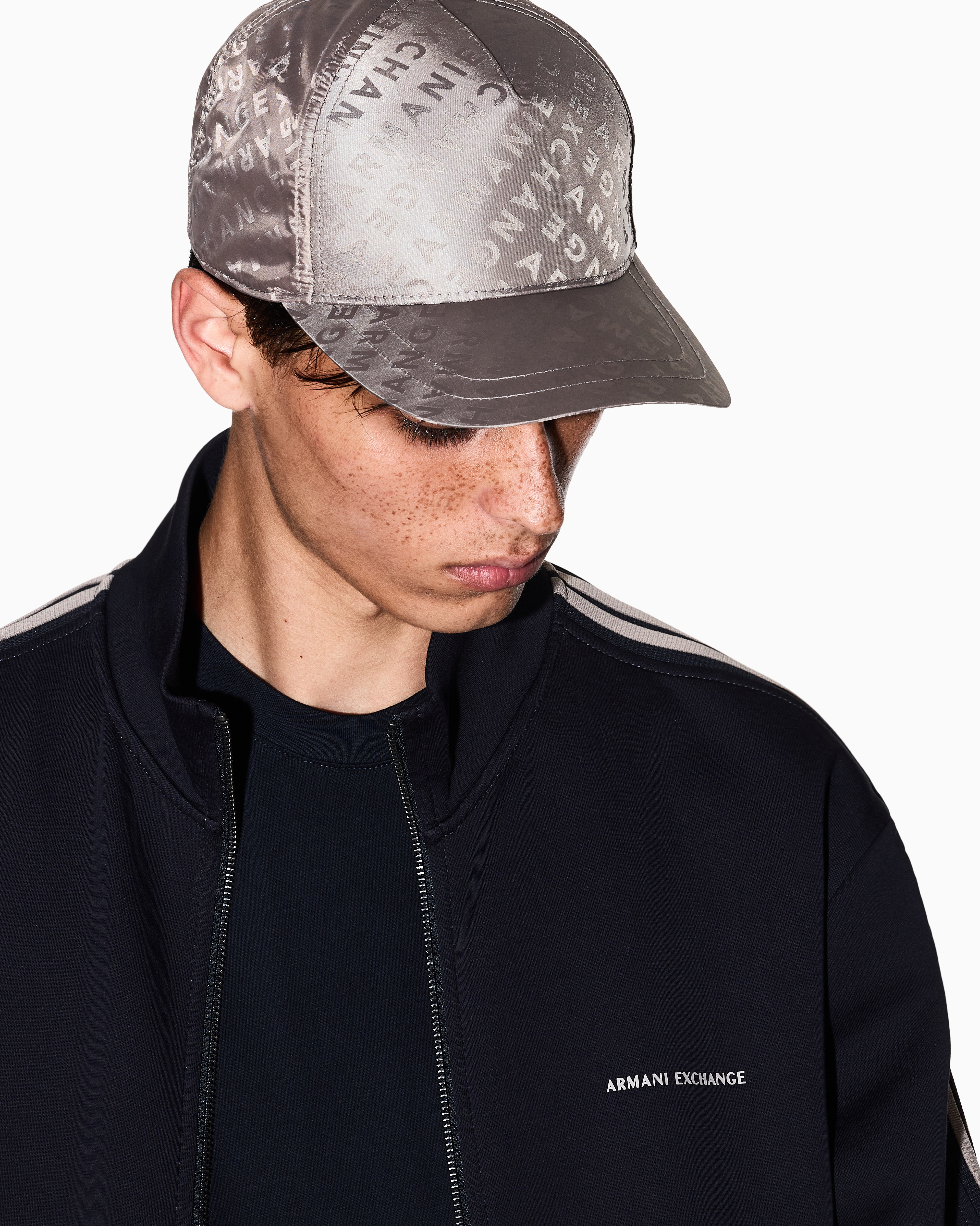 Armani Exchange Caps In Gray