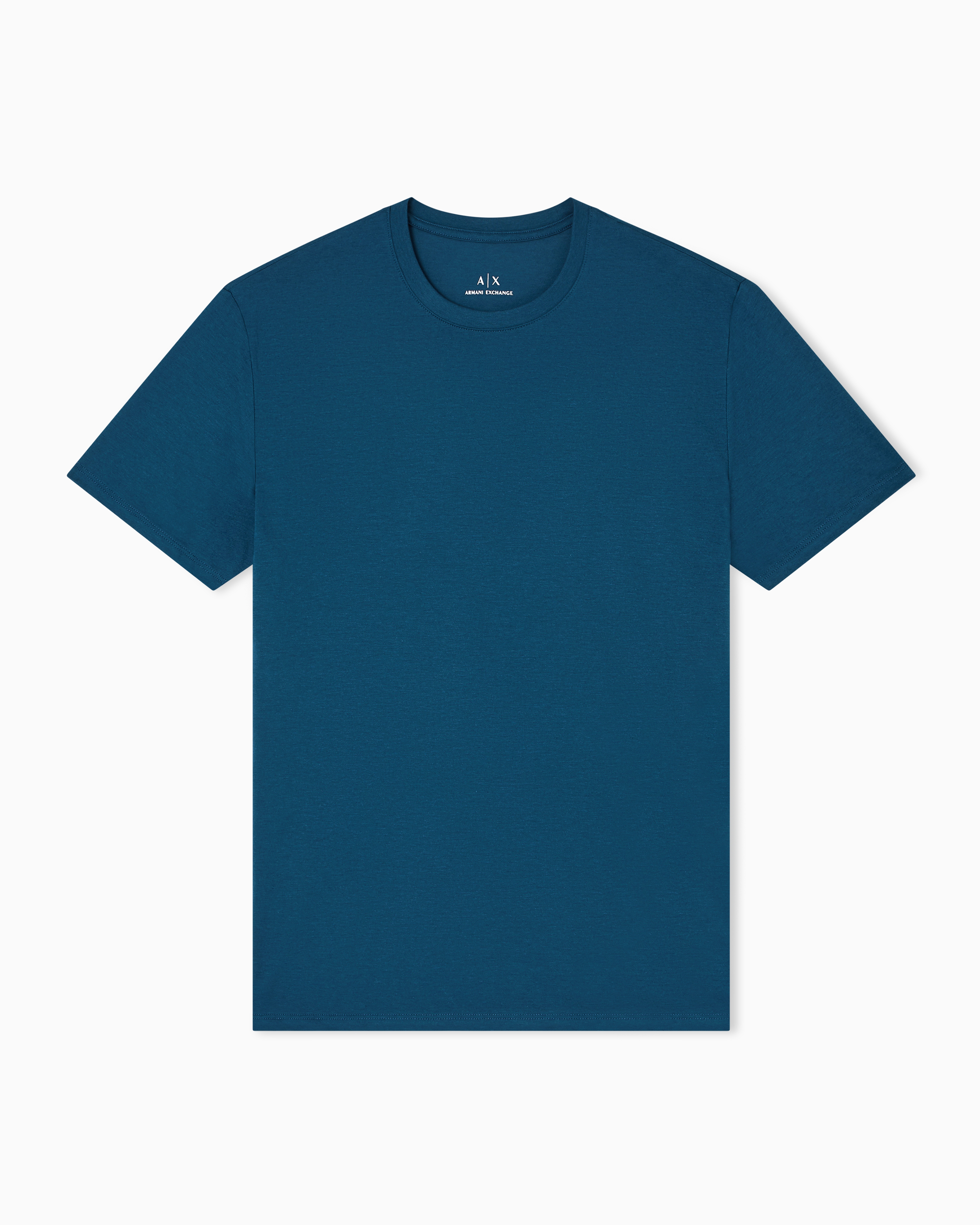 Armani Exchange - Slim fit Pima cotton T-shirt, Man, Blue, Size: