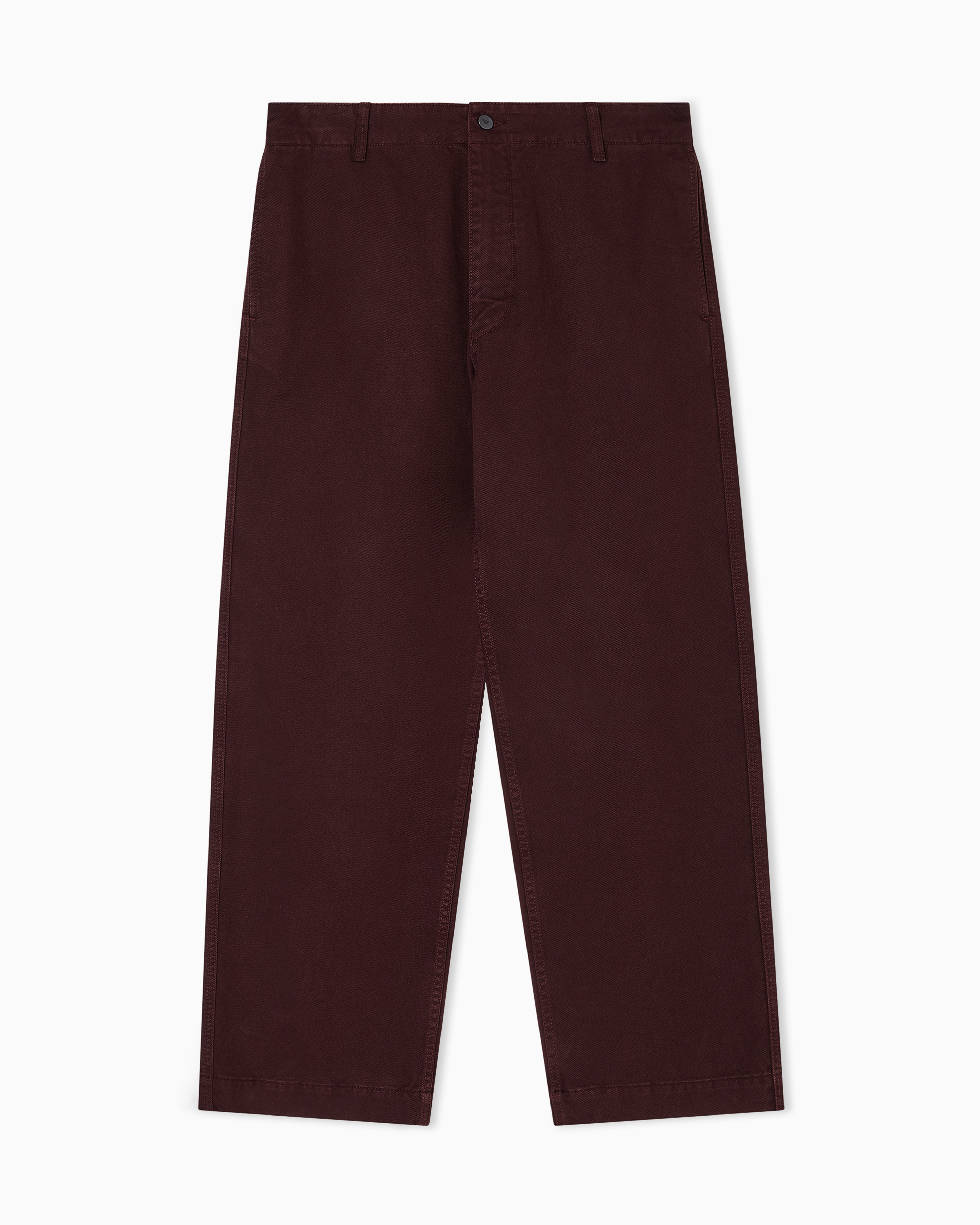 Emporio Armani New York Capsule Collection Drill Trousers In Brown