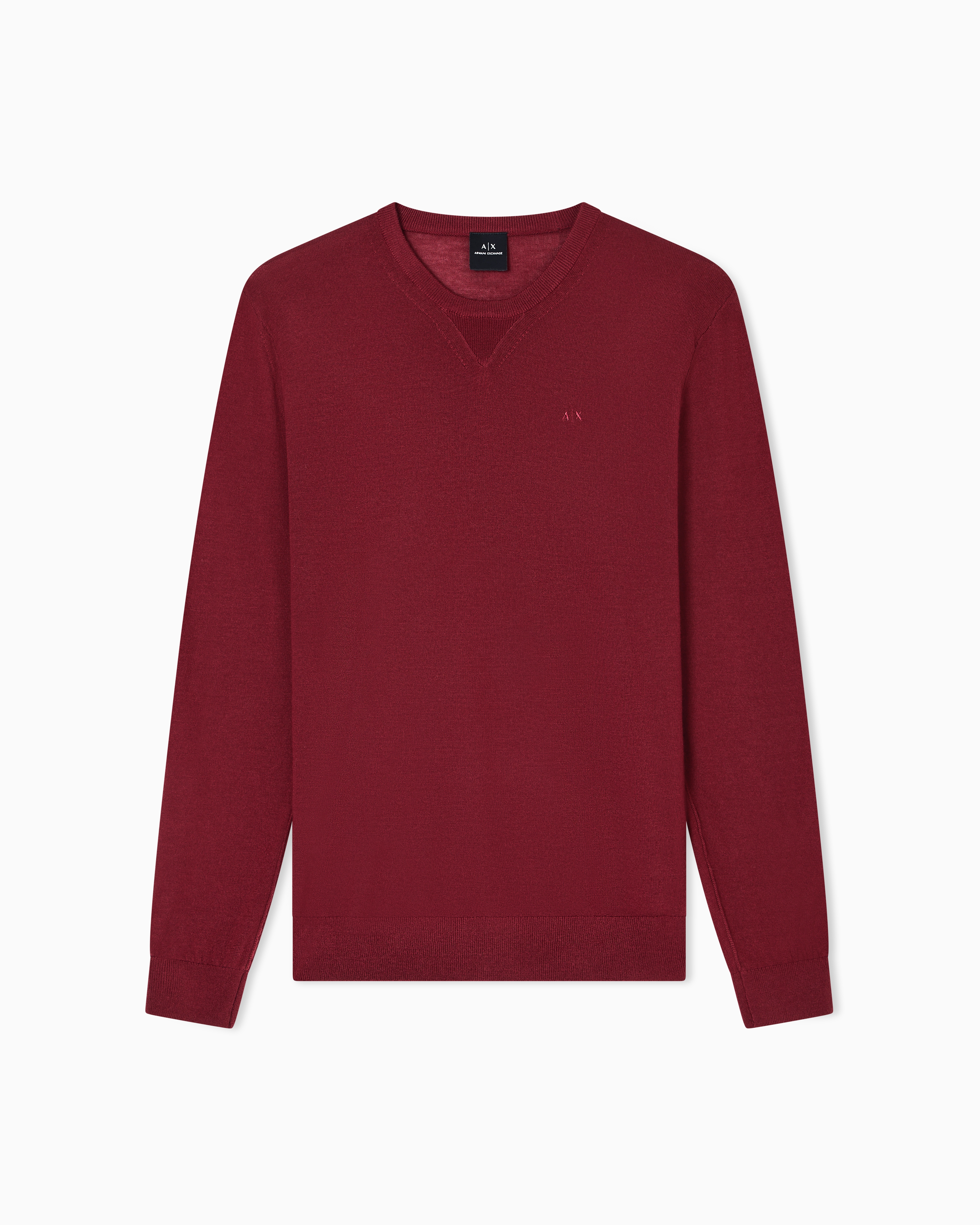 Armani Exchange - Crewneck sweater virgin wool, Man, Red, Size: