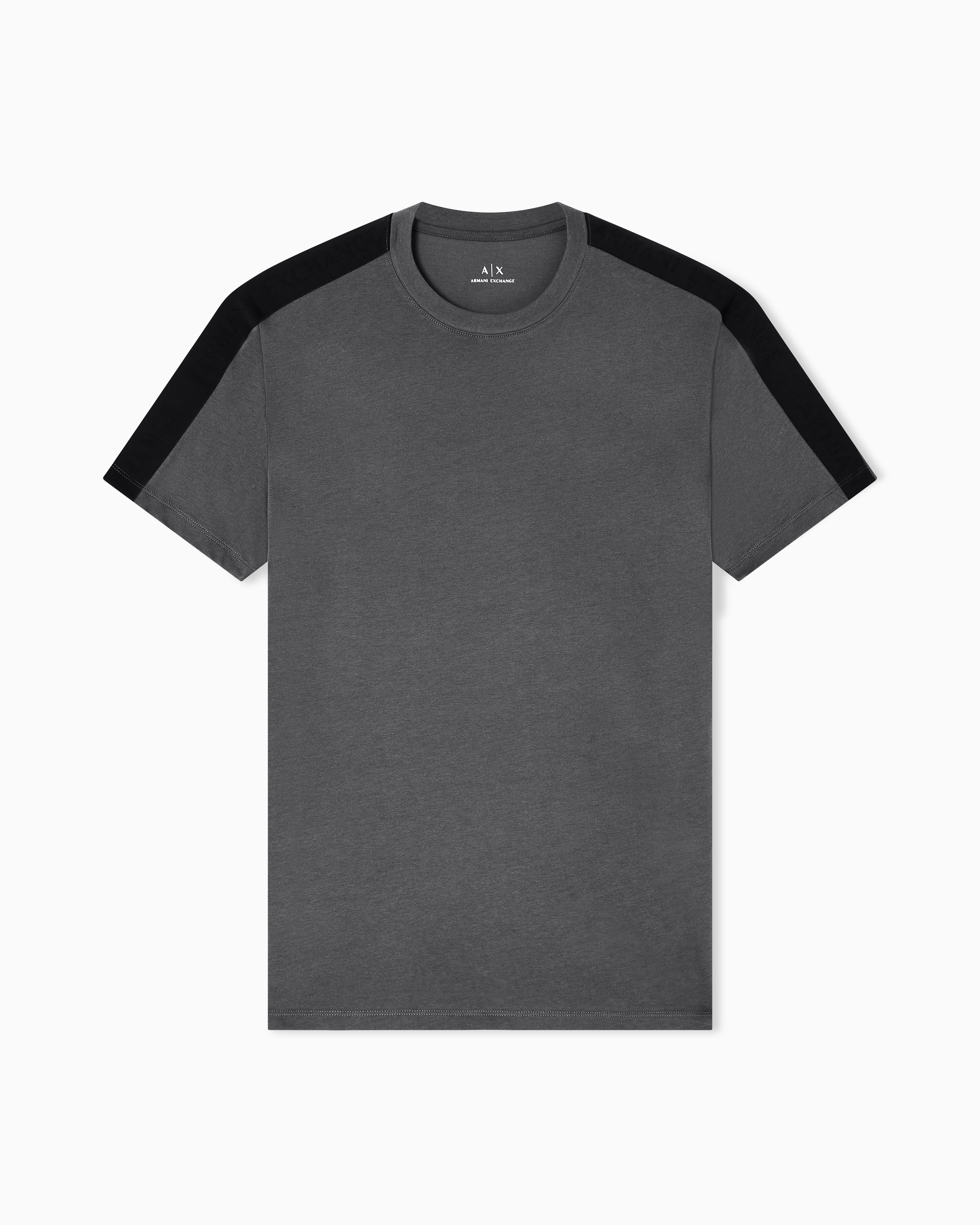 Armani Exchange - Contrasting regular fit tape t-shirt, Man, Green, Size: