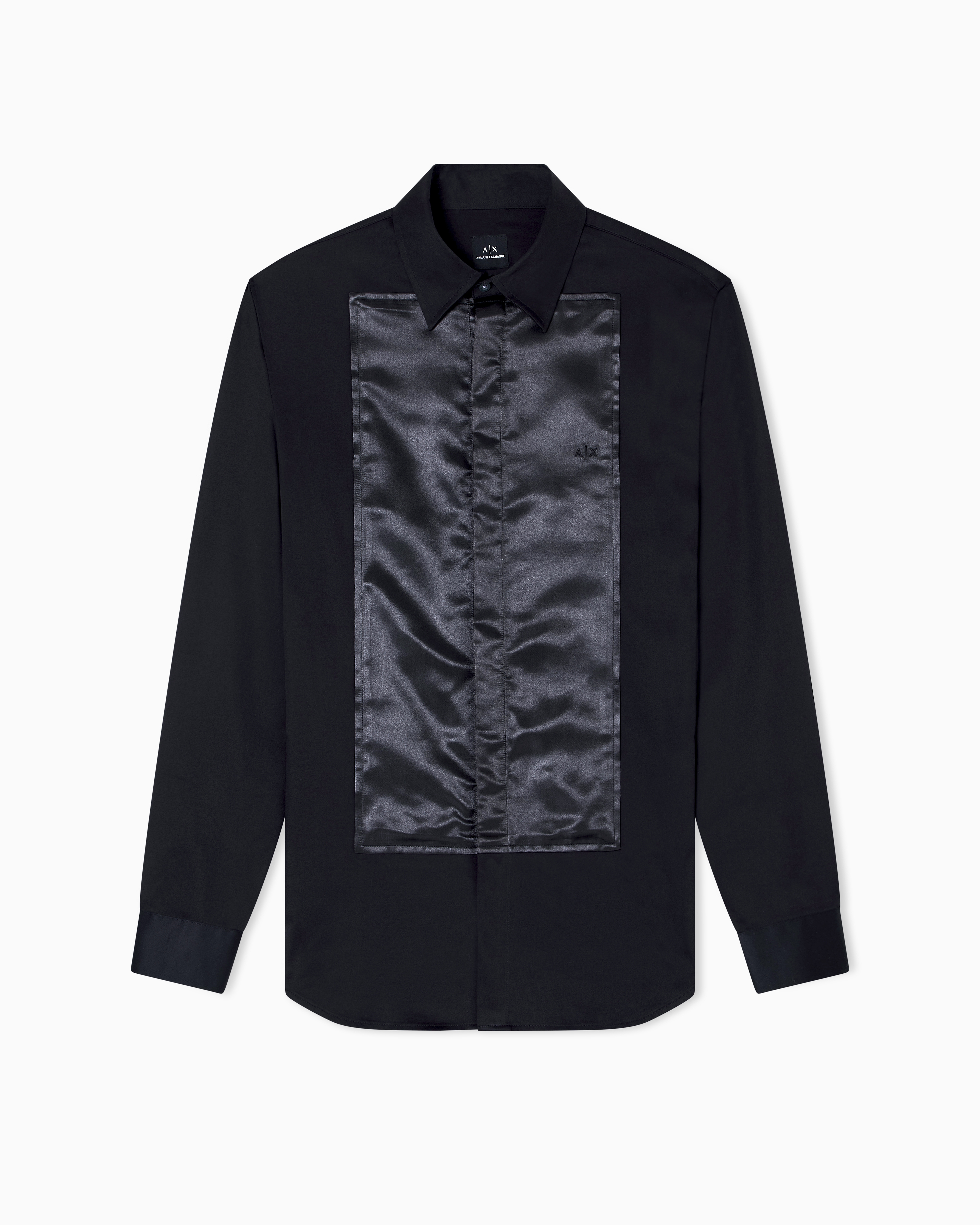 Armani Exchange - Classic Shirts, Man, Black, Size: M