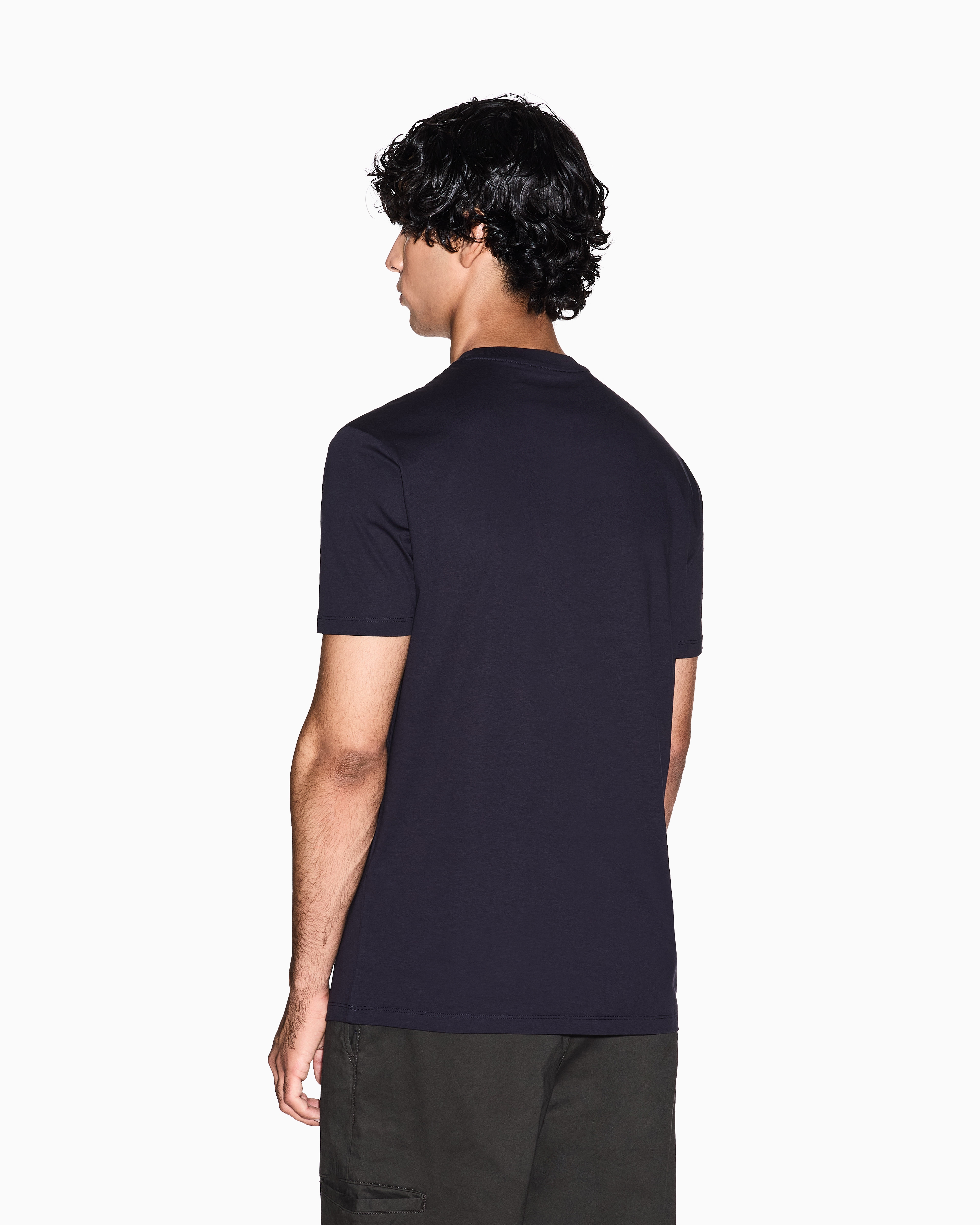 Armani Exchange - Regular Fit T-Shirts, Man, Navy Blue, Size: