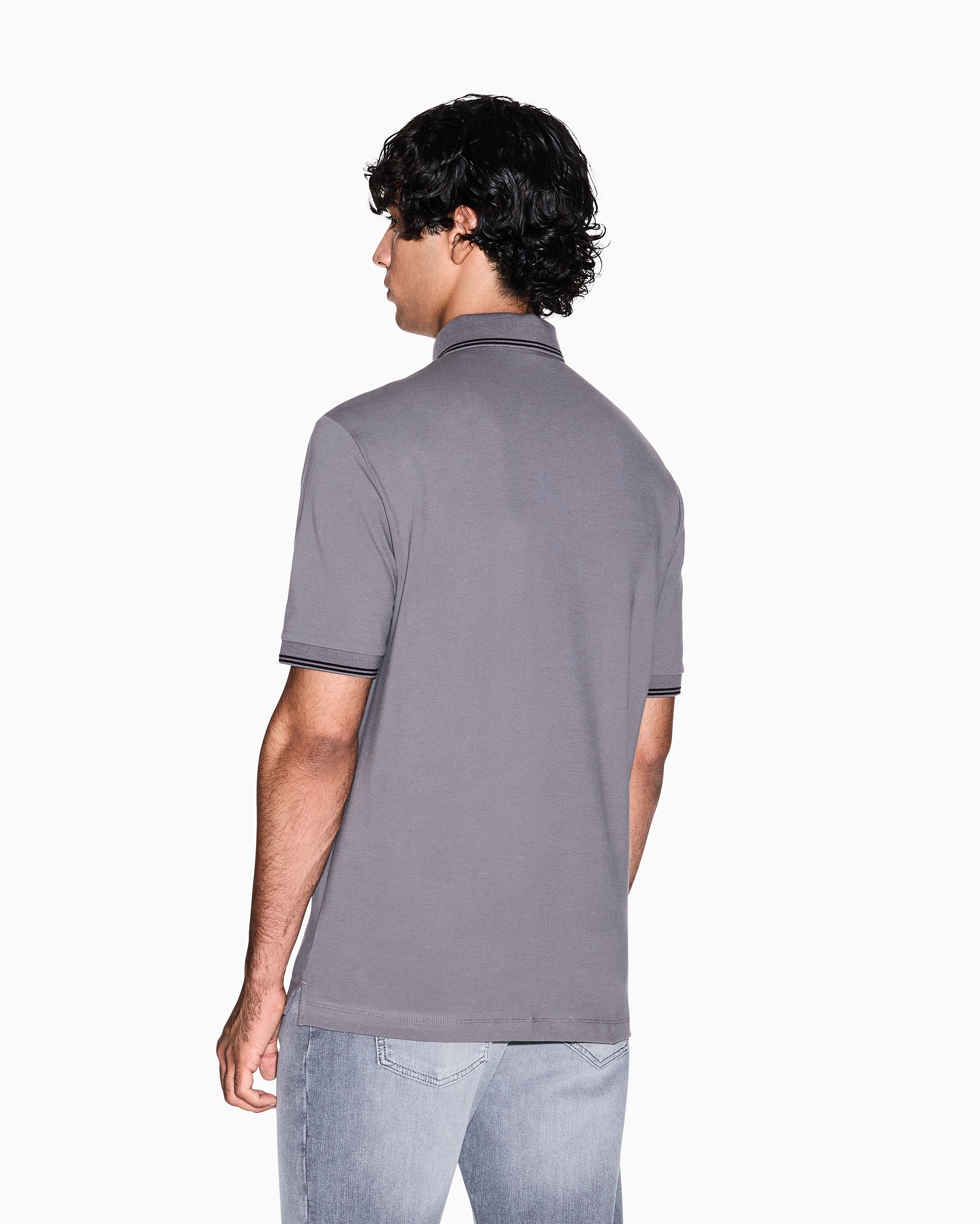 Armani Exchange - Polo Shirts, Man, Grey, Size:
