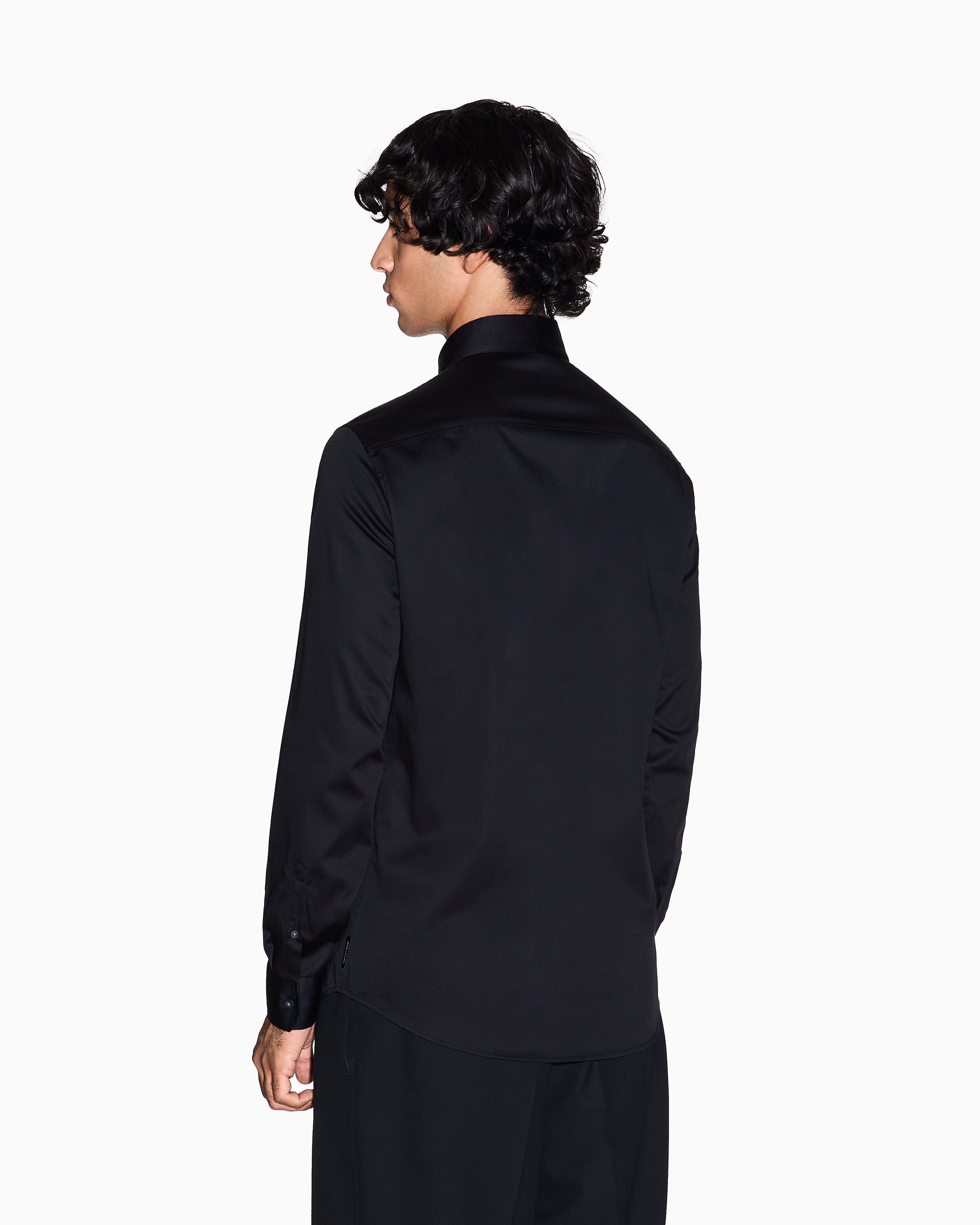 Armani Exchange Classic Shirts In Black