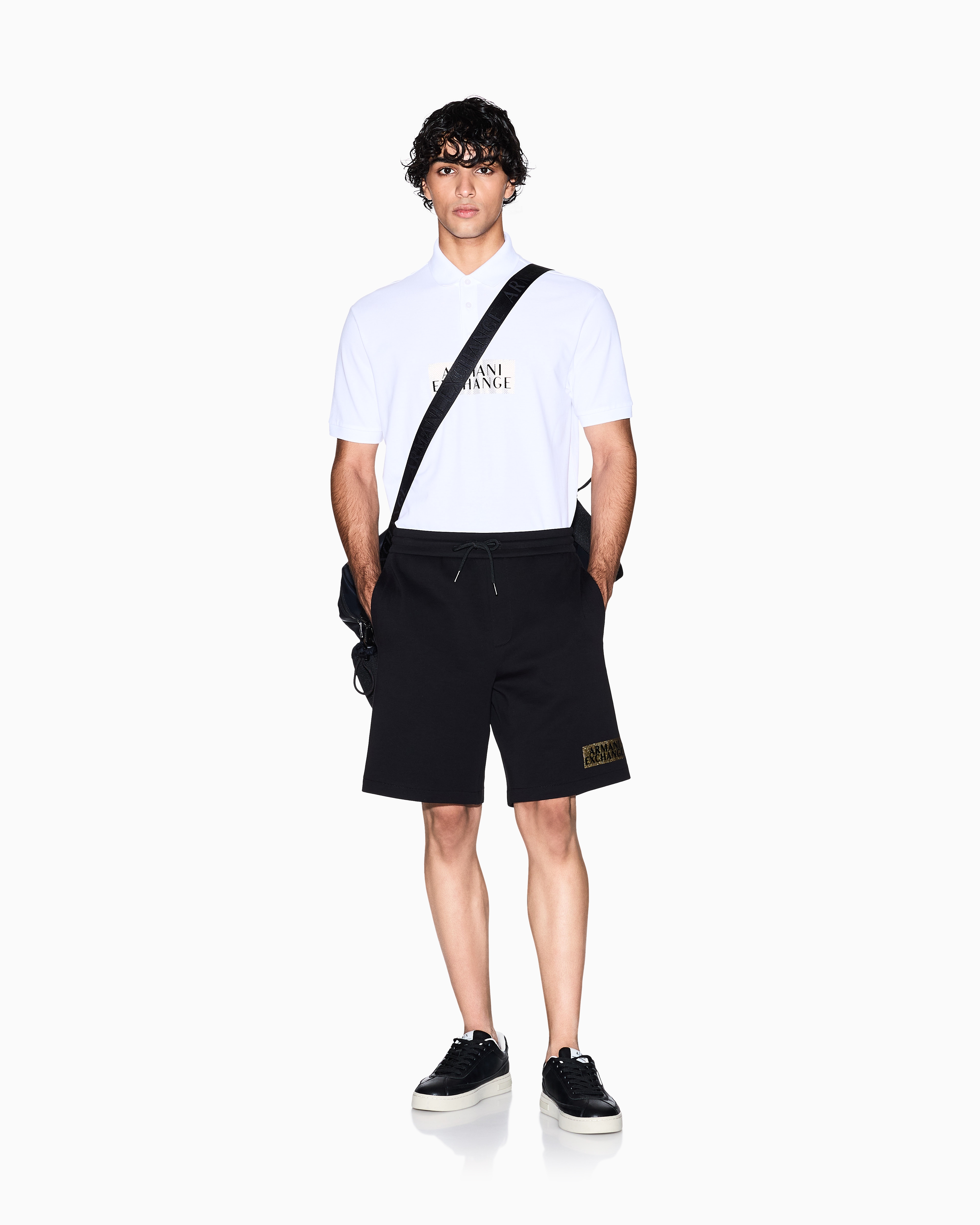 Armani Exchange Polo Shirts In White